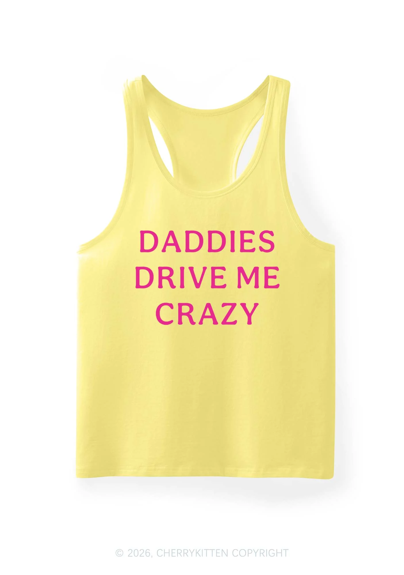 Daddies Drive Me Crazy Y2K Men Racerback Tank Top Cherrykitten - Image 9