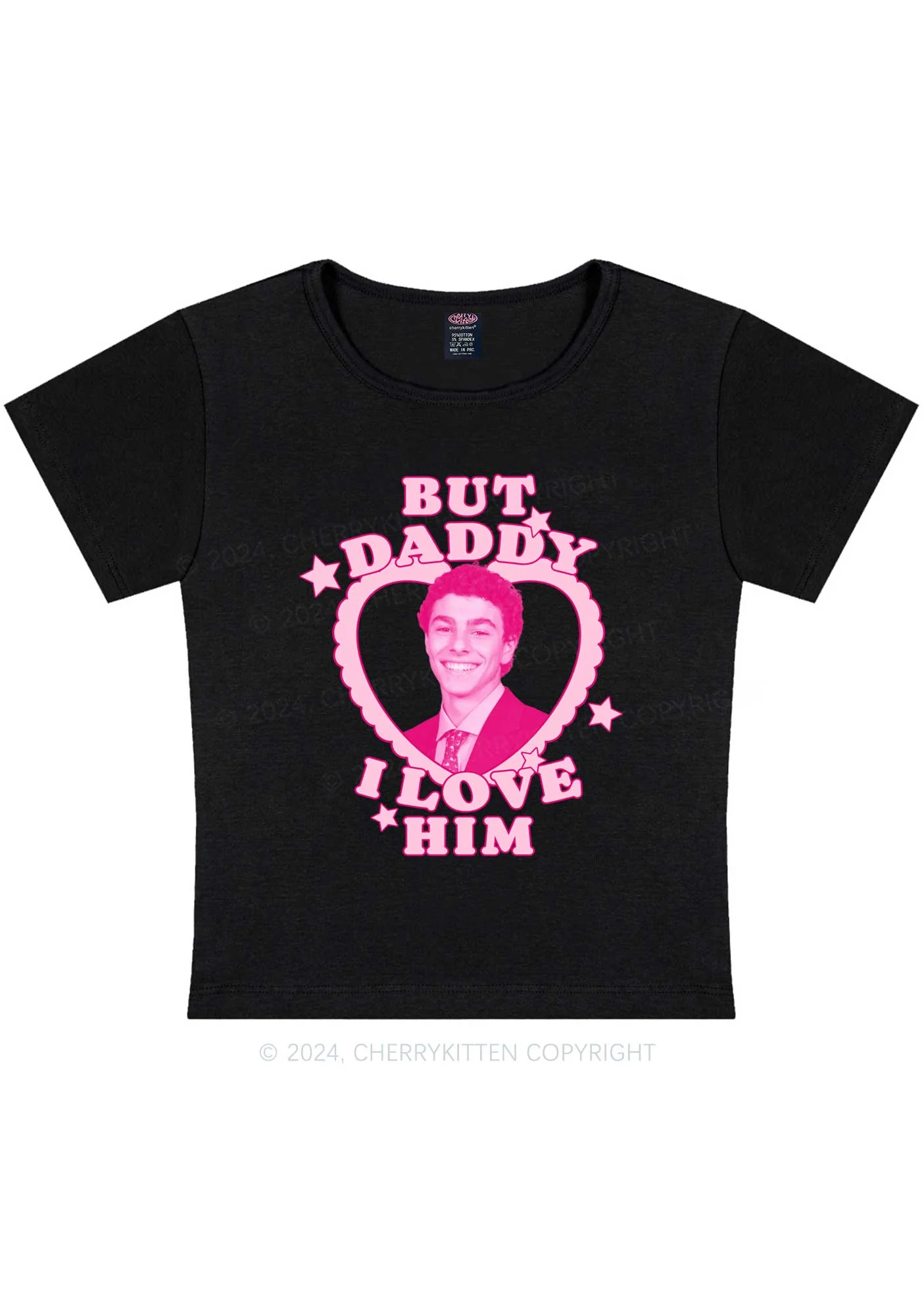 Daddy I Love Him Luigi Y2K Baby Tee Cherrykitten - Image 3