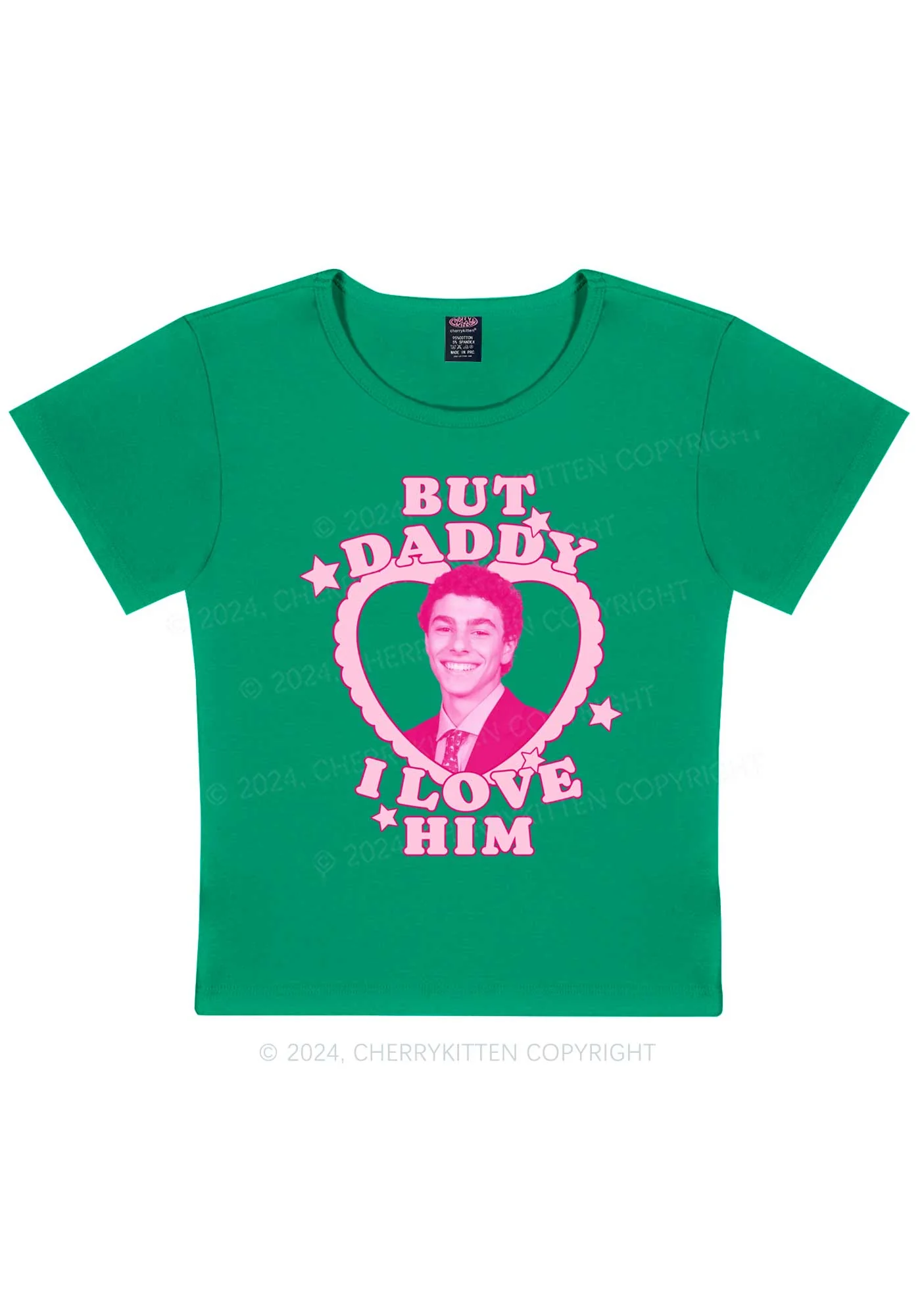 Daddy I Love Him Luigi Y2K Baby Tee Cherrykitten - Image 6