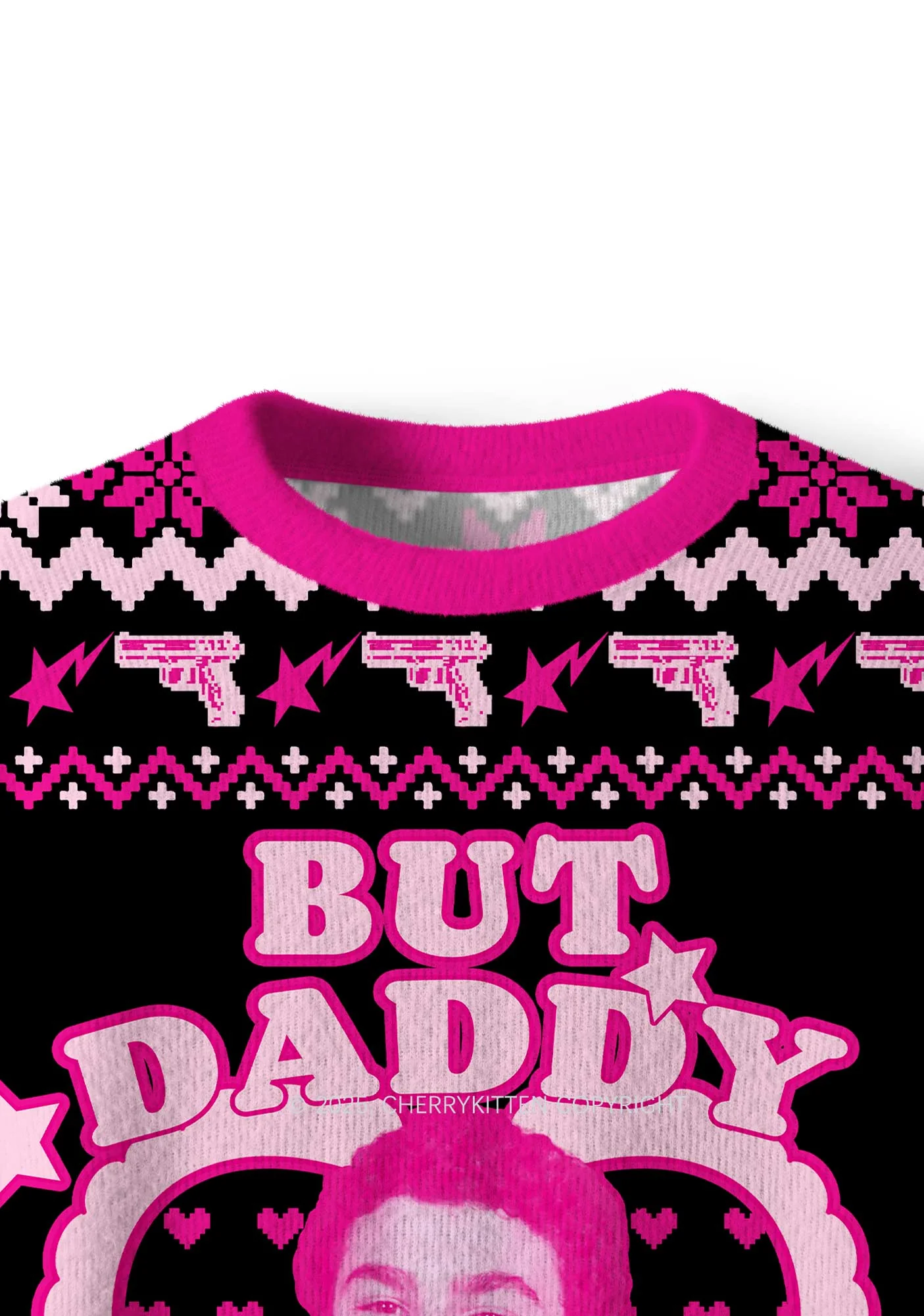 Daddy I Love Him Luigi Y2K Christmas Knit Sweatshirt Cherrykitten - Image 5