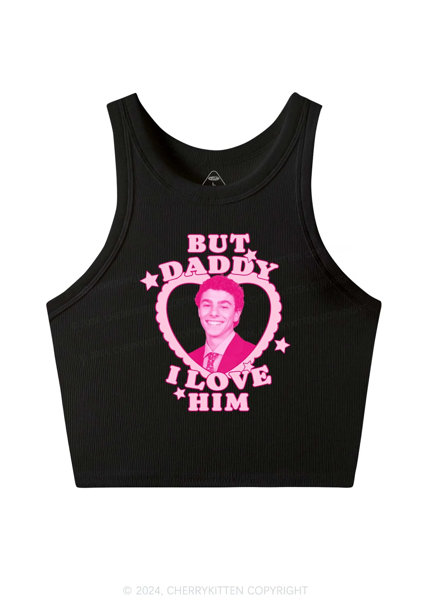 Daddy I Love Him Luigi Y2K Crop Tank Top Cherrykitten - Image 3
