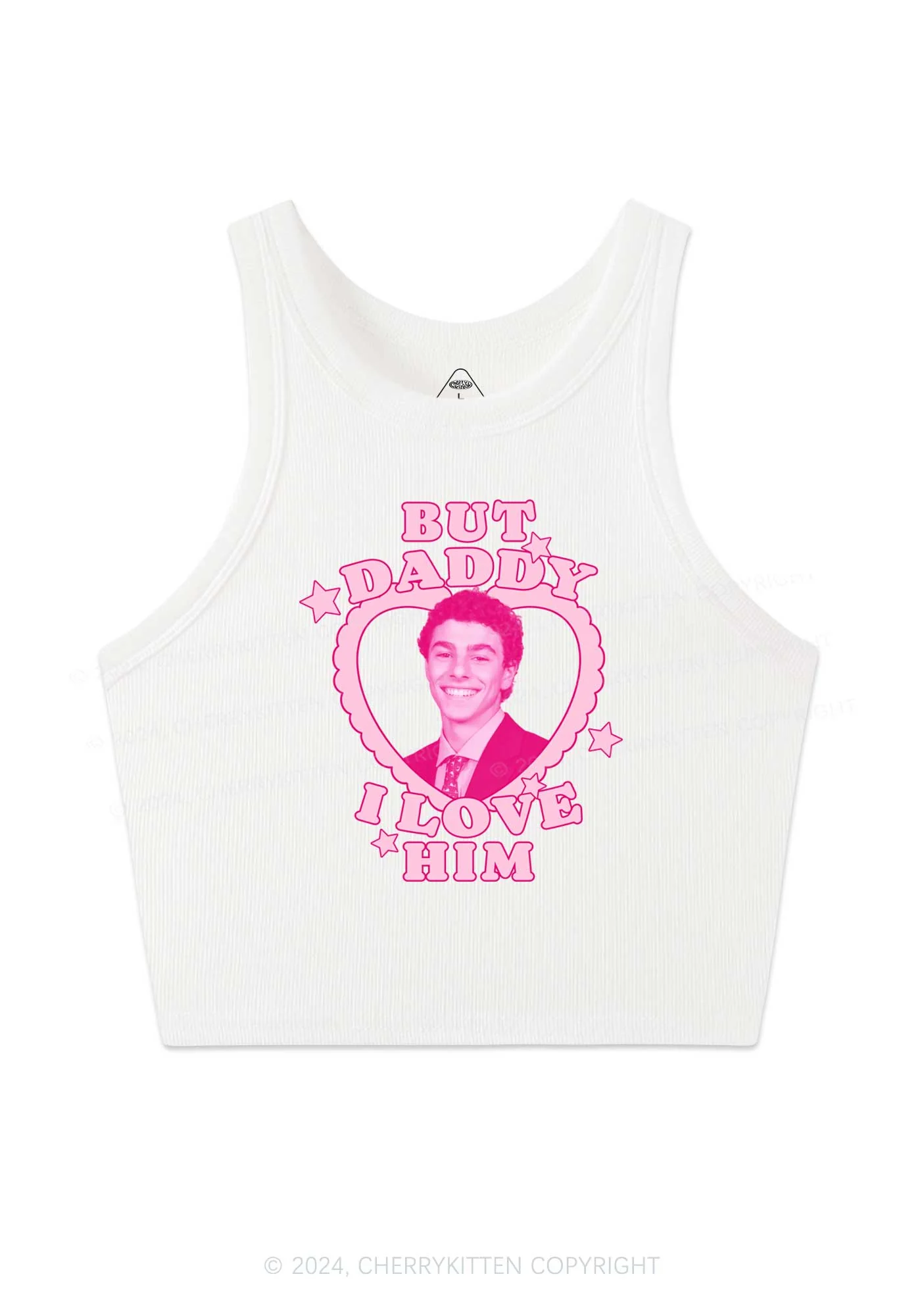 Daddy I Love Him Luigi Y2K Crop Tank Top Cherrykitten - Image 4