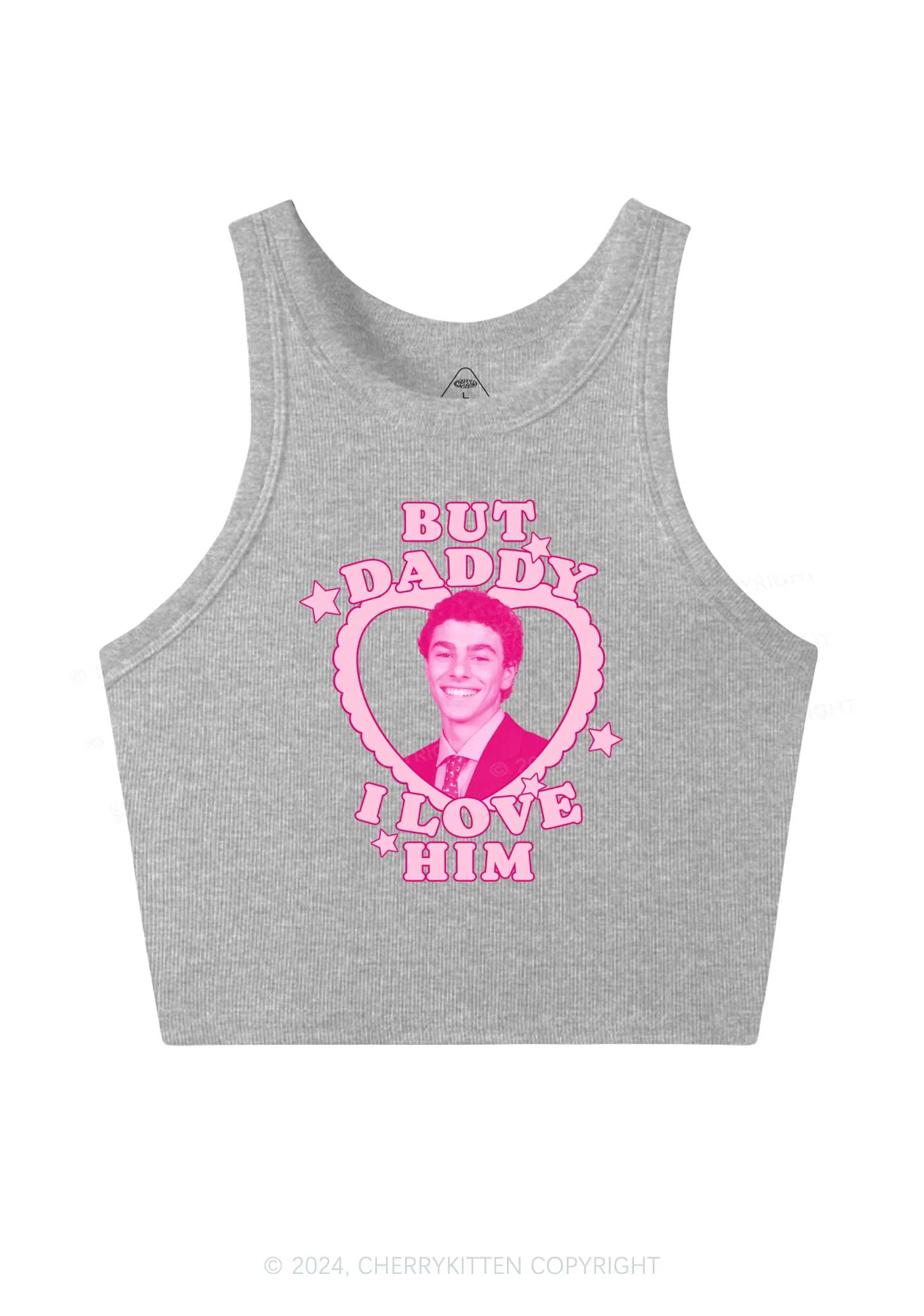 Daddy I Love Him Luigi Y2K Crop Tank Top Cherrykitten - Image 5