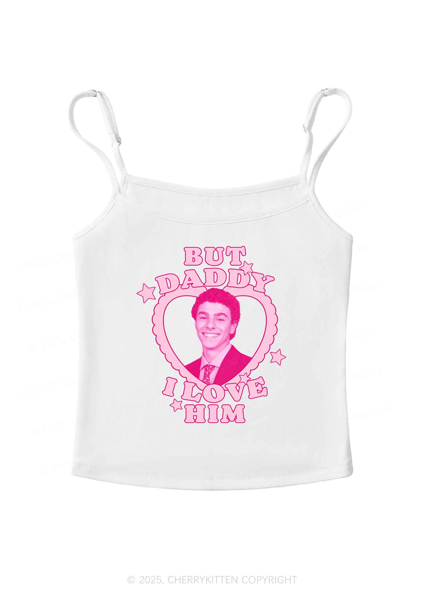 Daddy I Love Him Luigi Y2K Spaghetti Strap Cami Cherrykitten - Image 4