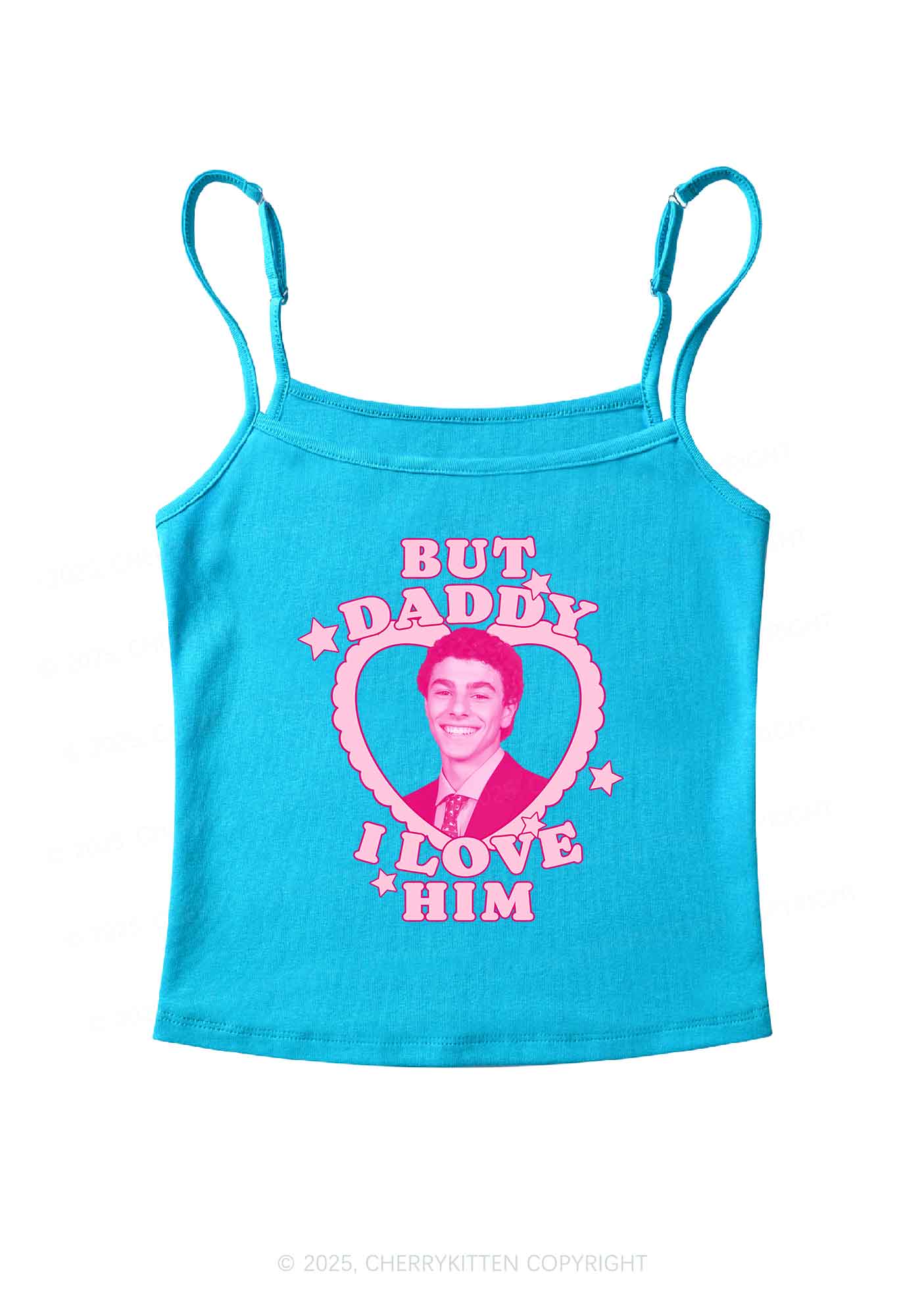 Daddy I Love Him Luigi Y2K Spaghetti Strap Cami Cherrykitten - Image 5