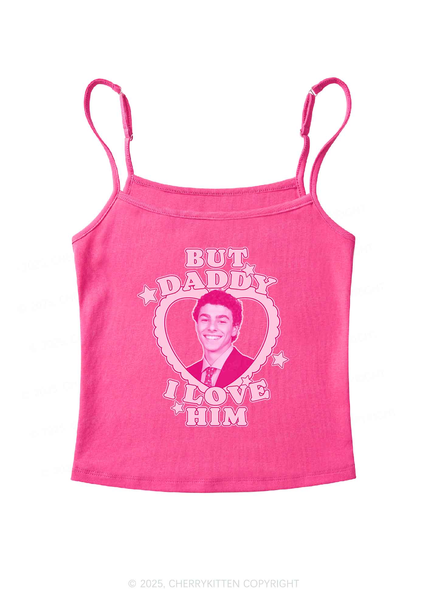 Daddy I Love Him Luigi Y2K Spaghetti Strap Cami Cherrykitten - Image 6