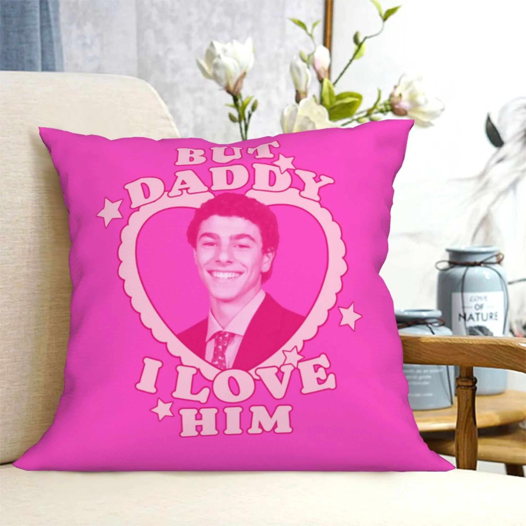 Daddy I Love Him Luigi Y2K Throw Pillow Cover Cherrykitten - Image 2