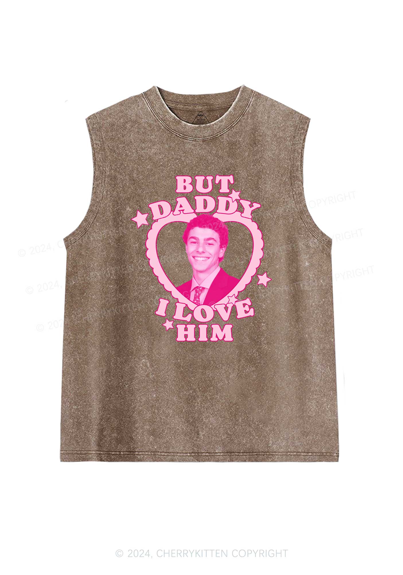 Daddy I Love Him Luigi Y2K Washed Tank Cherrykitten - Image 6