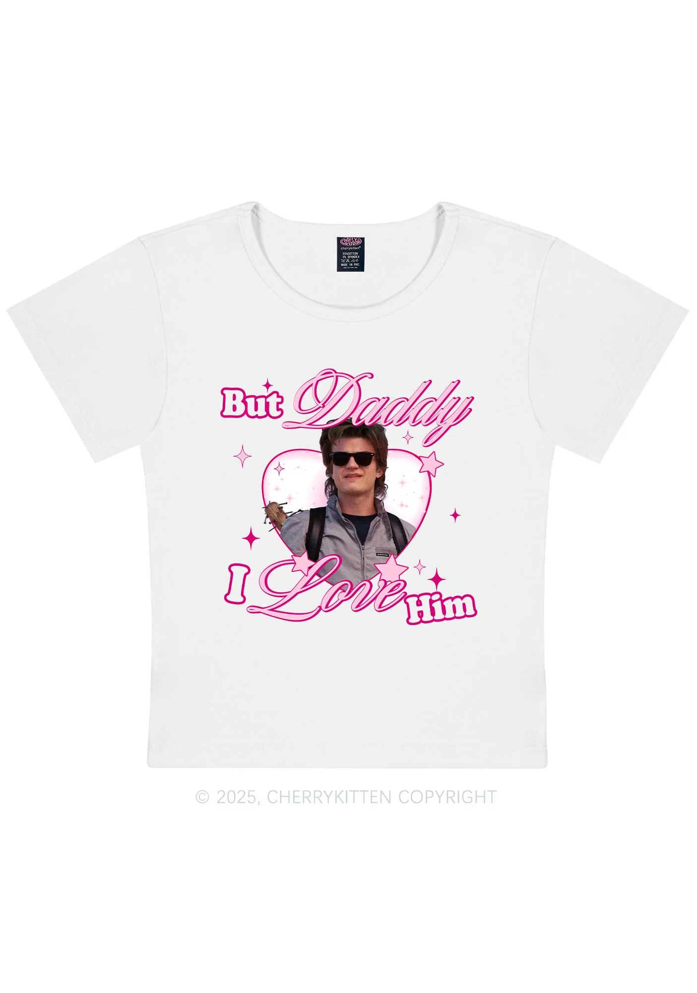 Daddy I Love Him Y2K Baby Tee Cherrykitten - Image 3