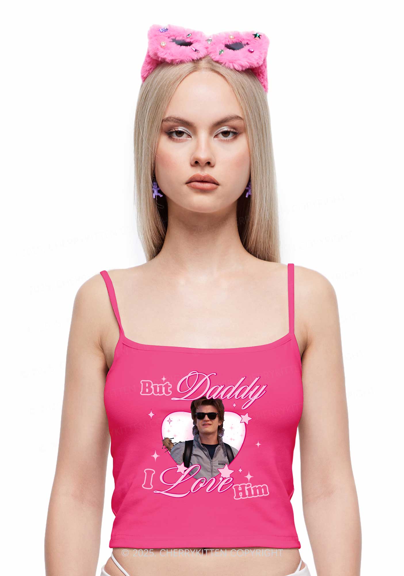 Daddy I Love Him Y2K Spaghetti Strap Cami Cherrykitten - Image 2