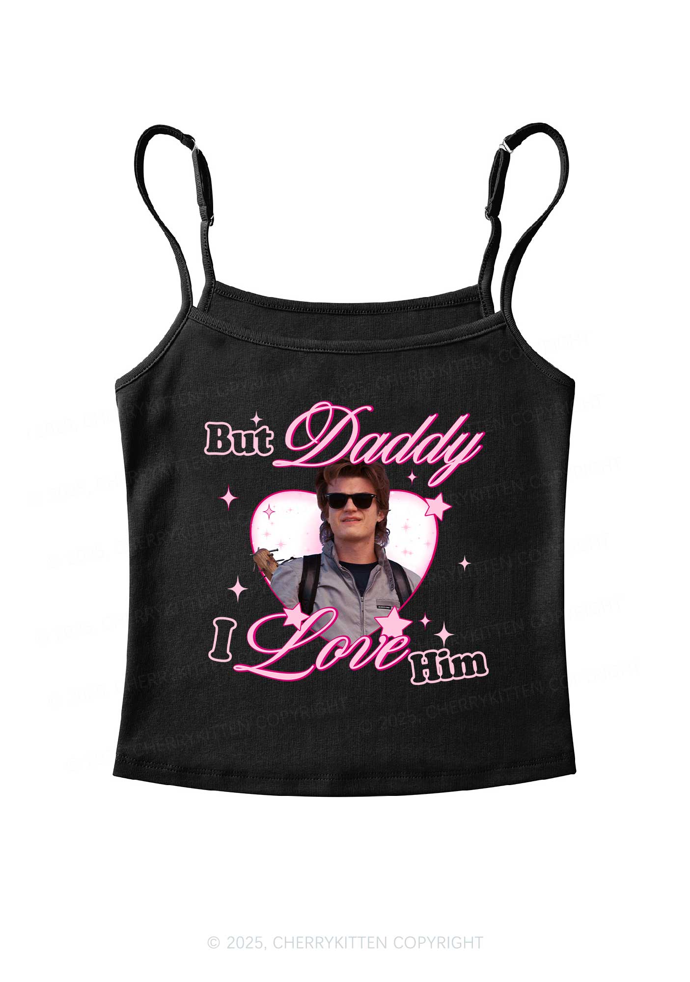 Daddy I Love Him Y2K Spaghetti Strap Cami Cherrykitten - Image 3