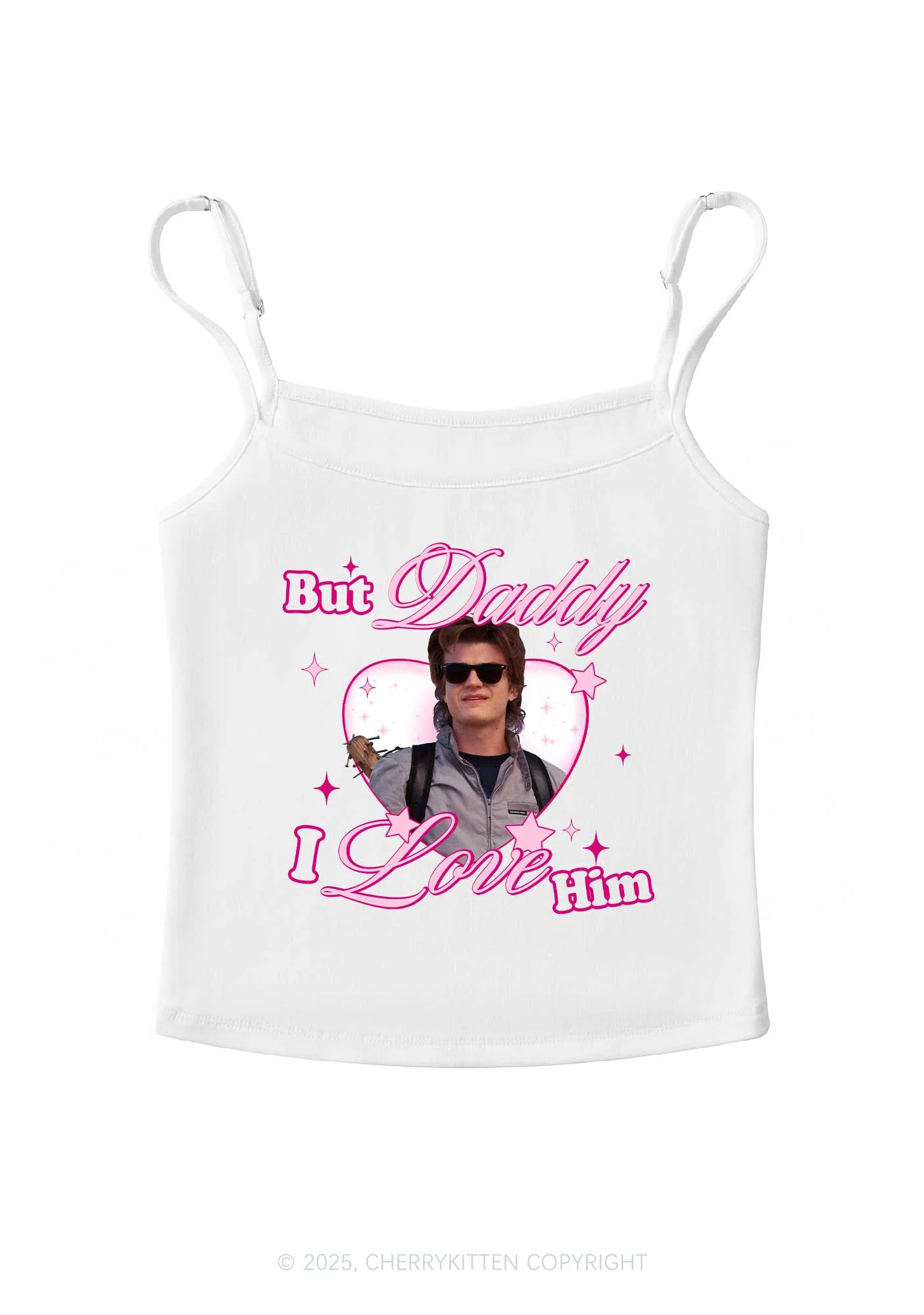 Daddy I Love Him Y2K Spaghetti Strap Cami Cherrykitten - Image 5