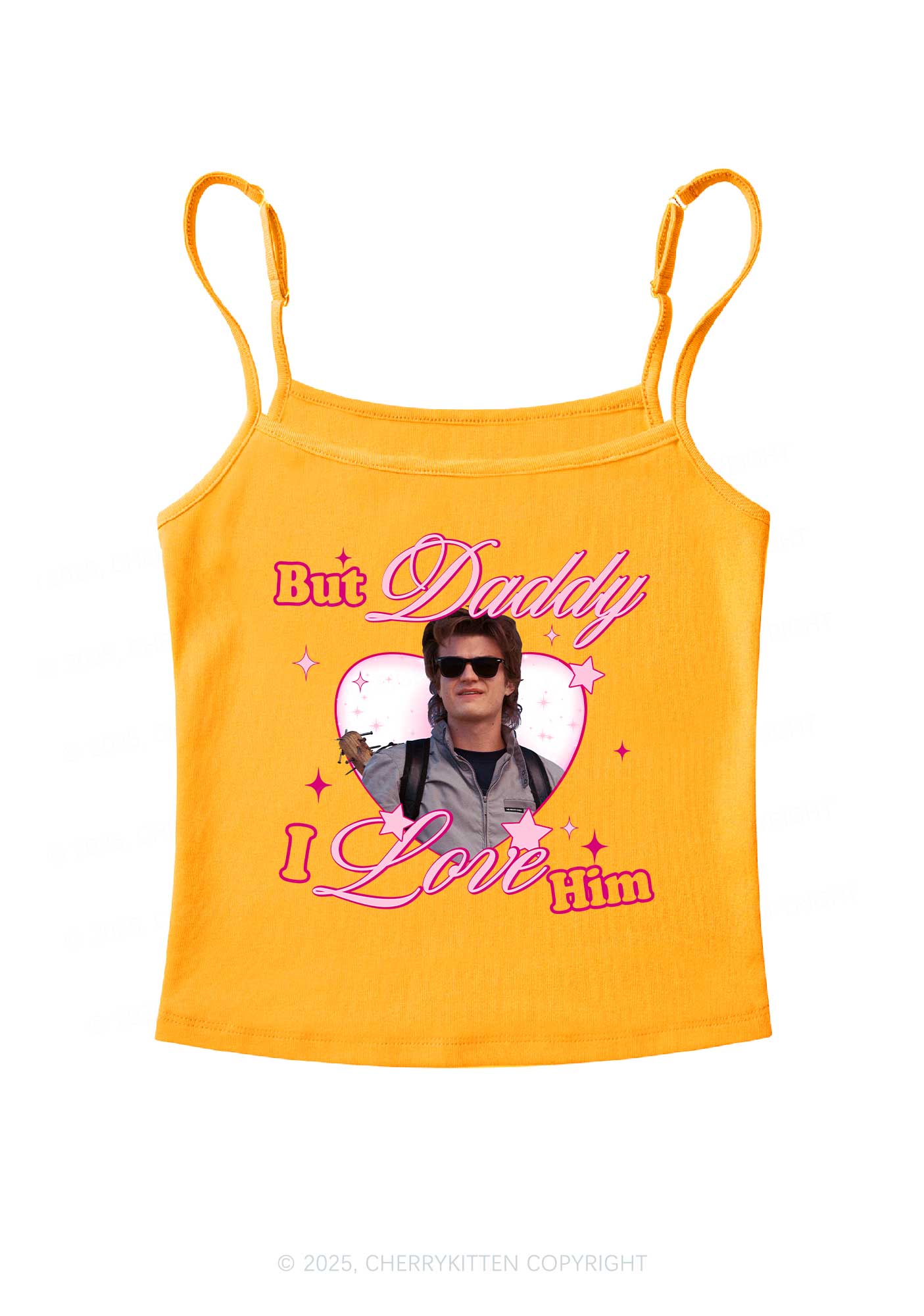 Daddy I Love Him Y2K Spaghetti Strap Cami Cherrykitten - Image 6