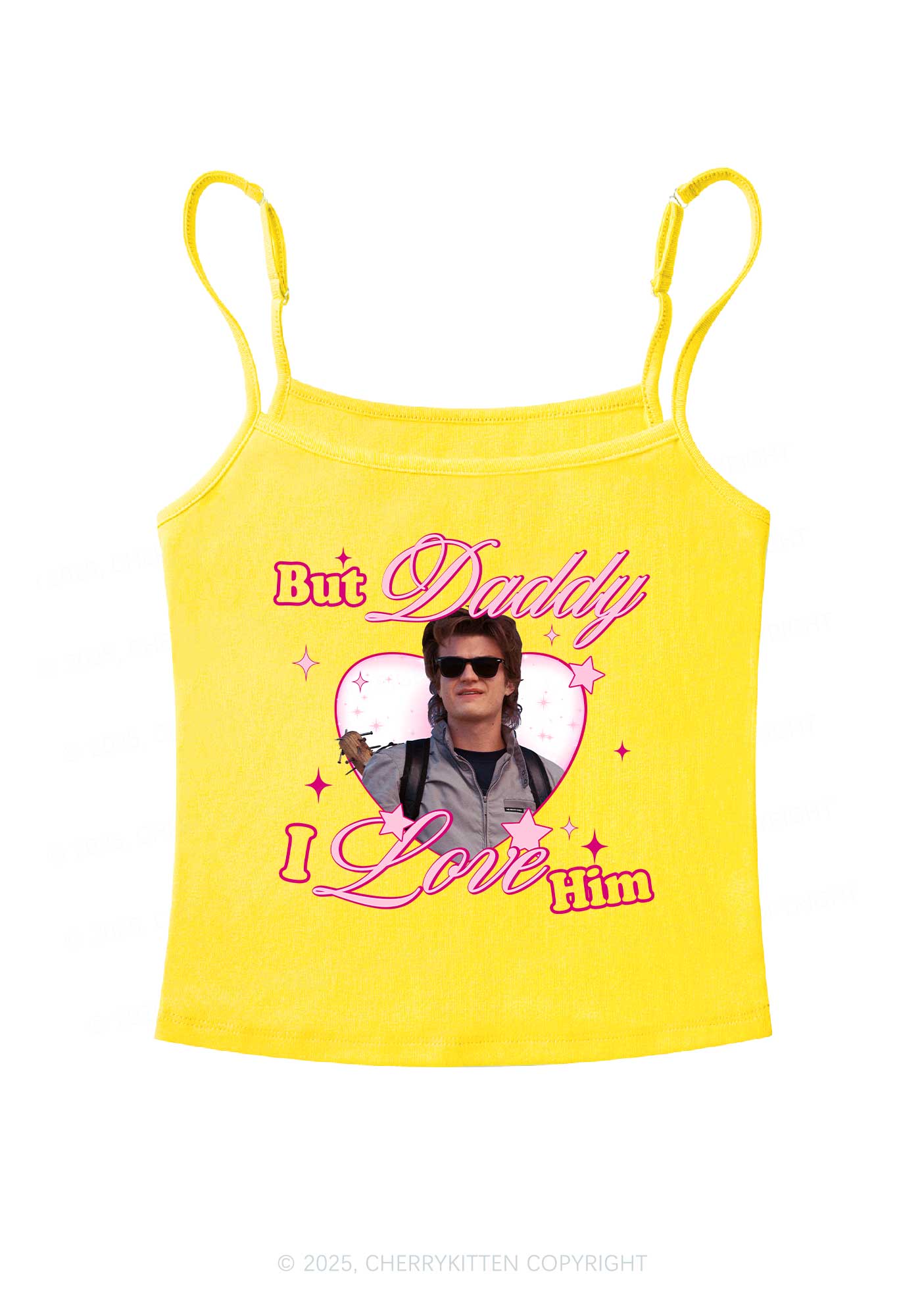 Daddy I Love Him Y2K Spaghetti Strap Cami Cherrykitten - Image 7