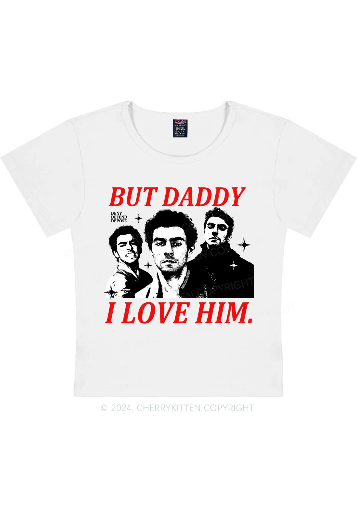 Daddy I Love Luigi Y2K Baby Tee Cherrykitten - Image 3