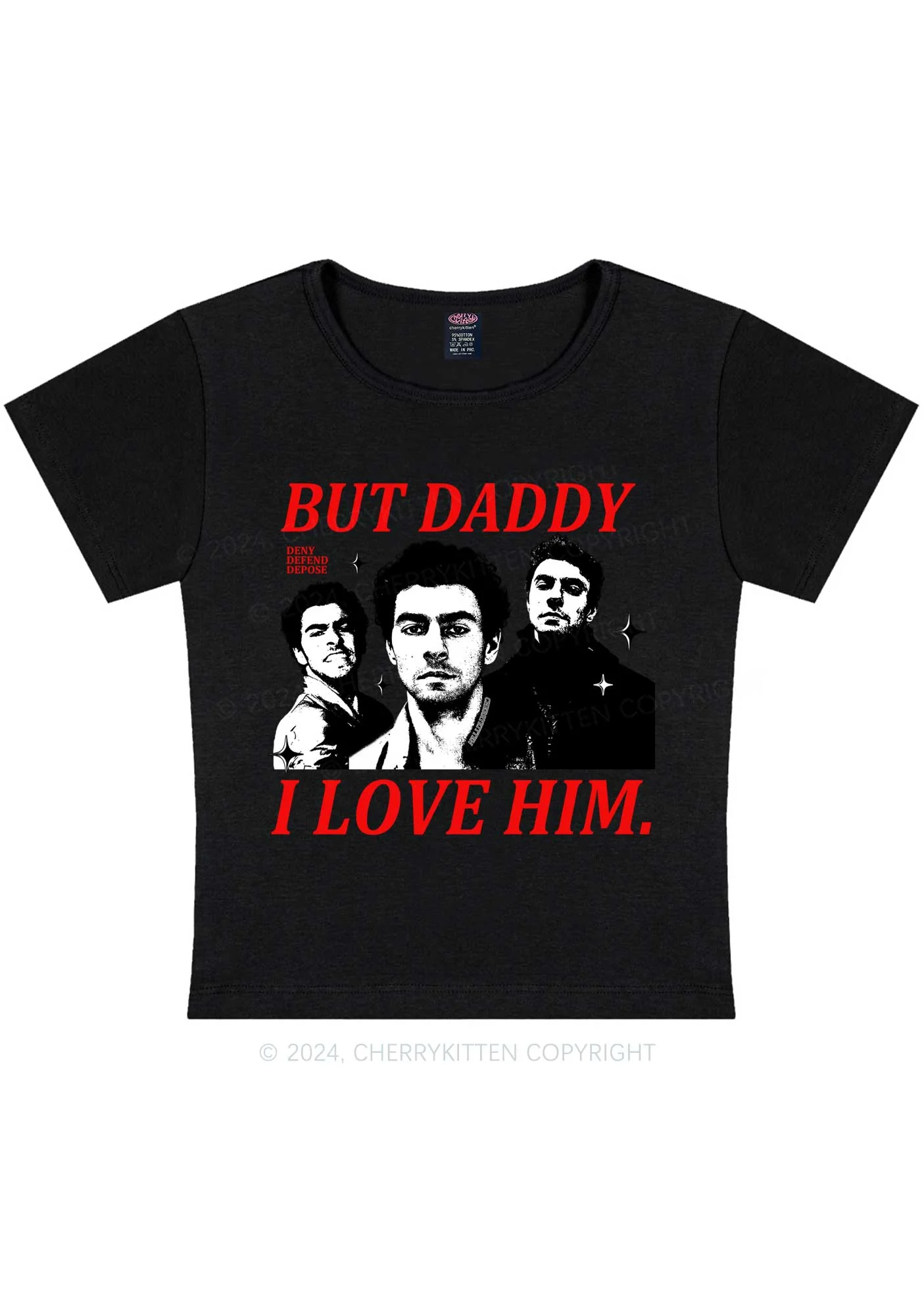 Daddy I Love Luigi Y2K Baby Tee Cherrykitten - Image 4