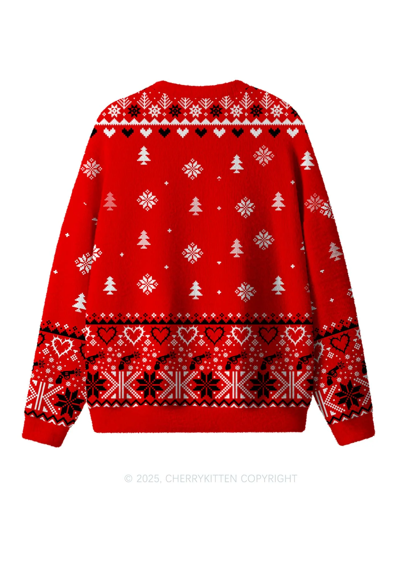 Daddy I Love Luigi Y2K Christmas Knit Sweatshirt Cherrykitten - Image 2