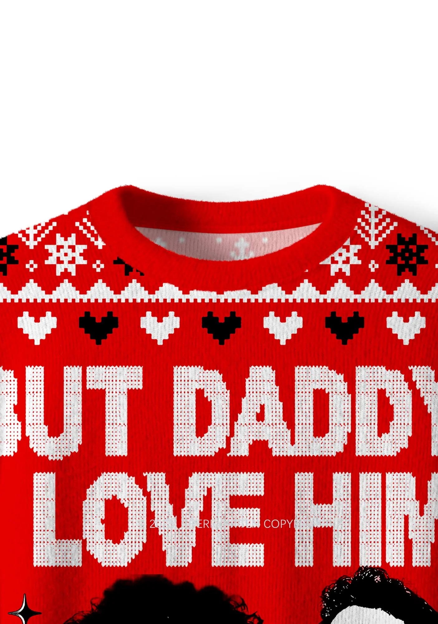 Daddy I Love Luigi Y2K Christmas Knit Sweatshirt Cherrykitten - Image 5