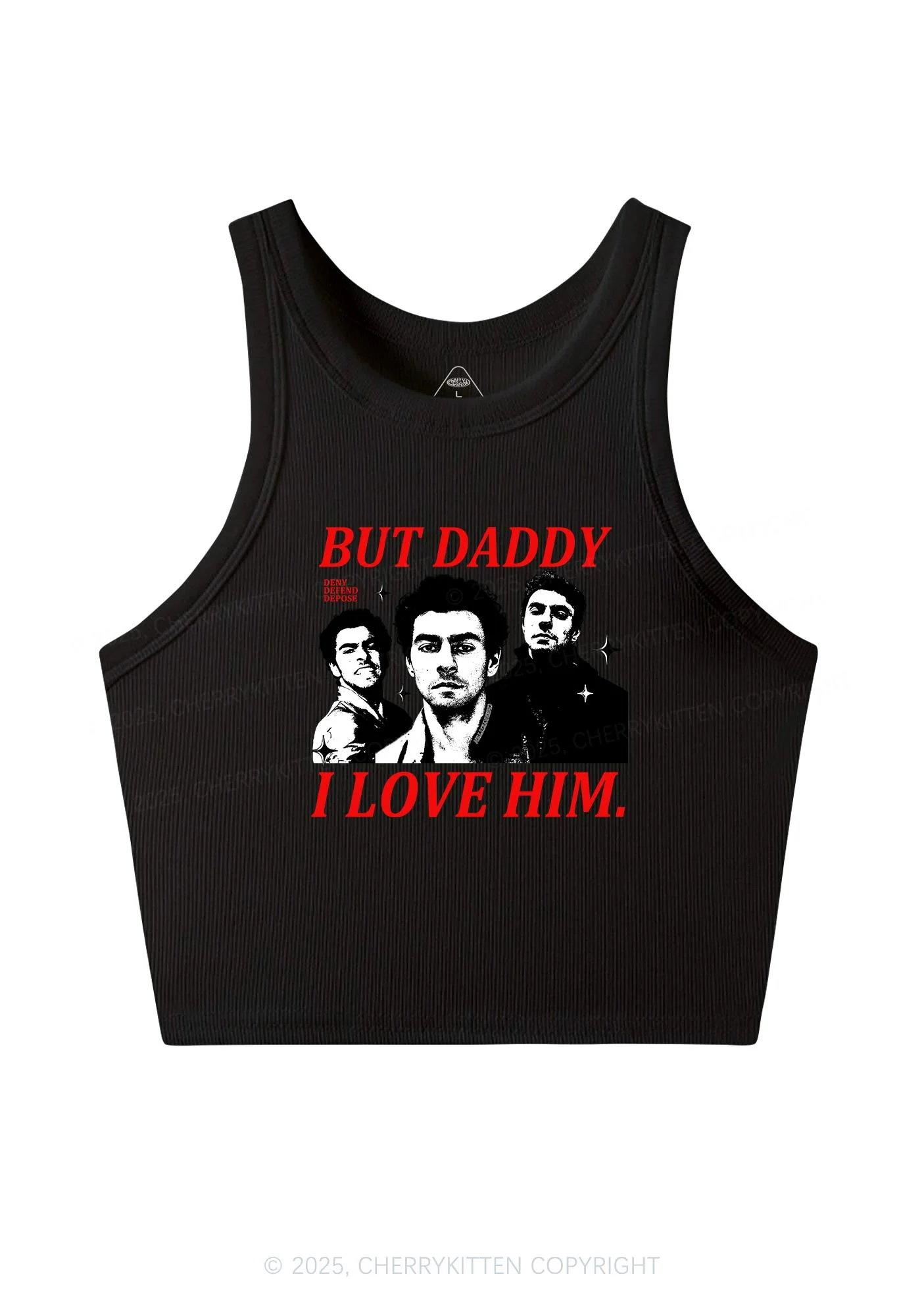Daddy I Love Luigi Y2K Crop Tank Top Cherrykitten - Image 3