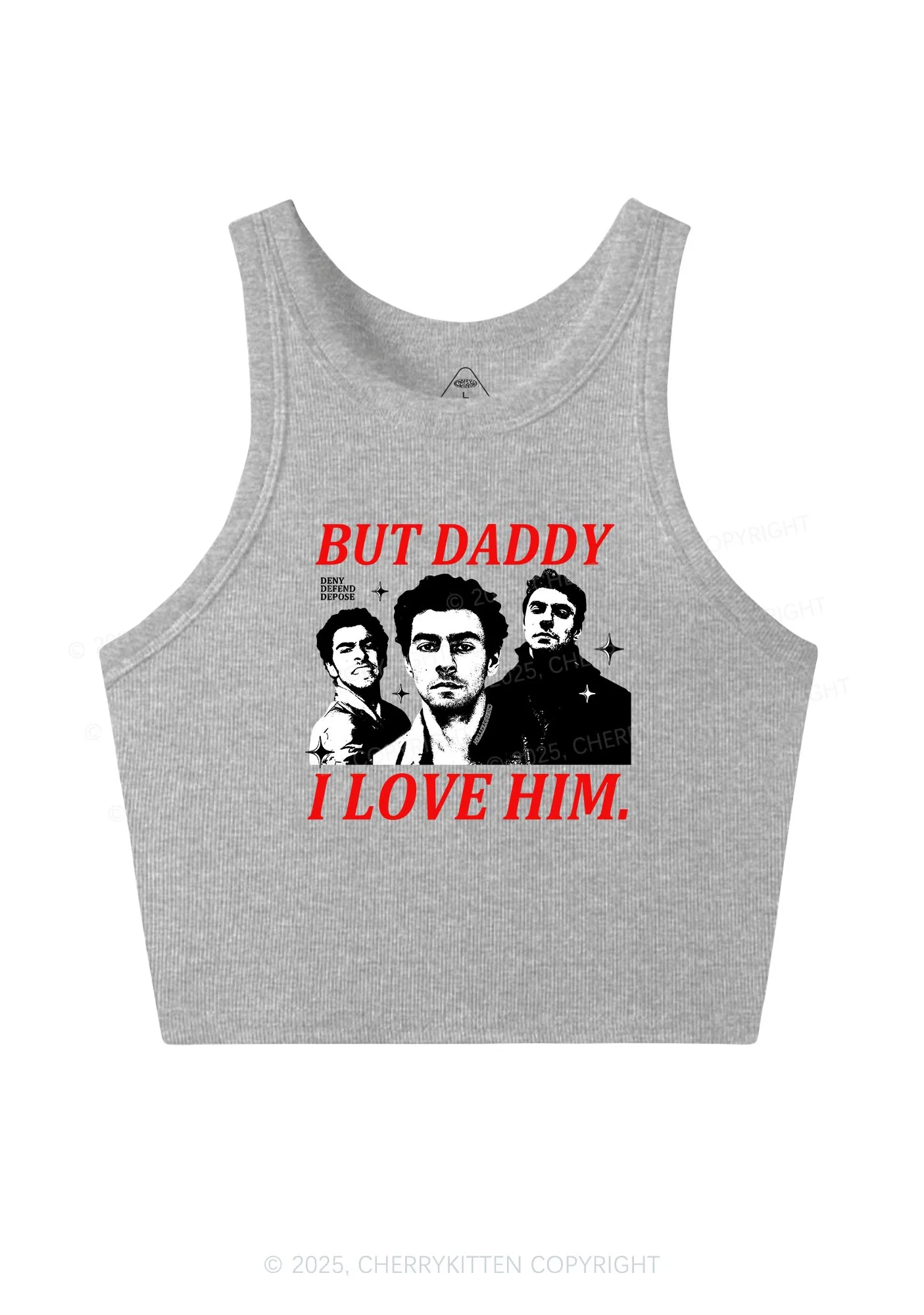 Daddy I Love Luigi Y2K Crop Tank Top Cherrykitten - Image 4