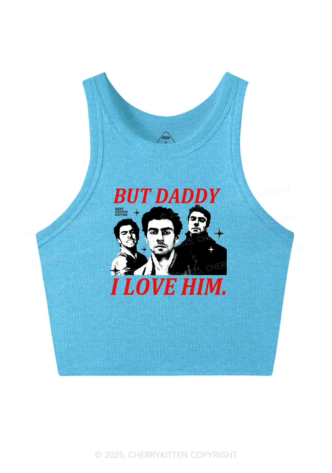 Daddy I Love Luigi Y2K Crop Tank Top Cherrykitten - Image 5