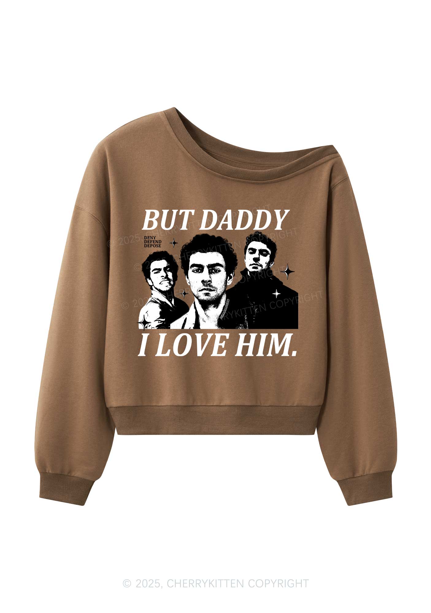 Daddy I Love Luigi Y2K Off Shoulder Sweatshirts Cherrykitten - Image 4