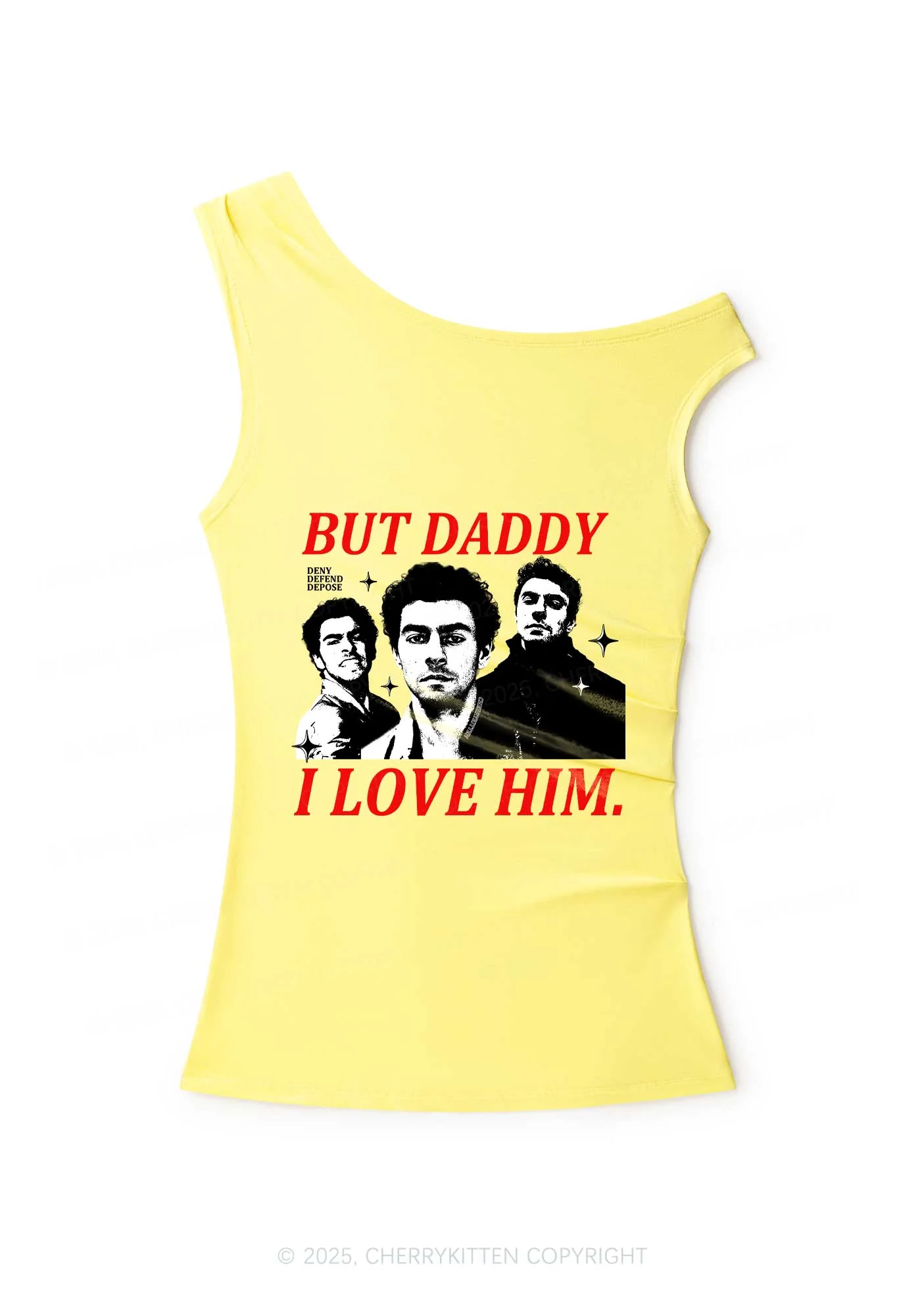 Daddy I Love Luigi Y2K Off Shoulder Tank Top Cherrykitten - Image 2
