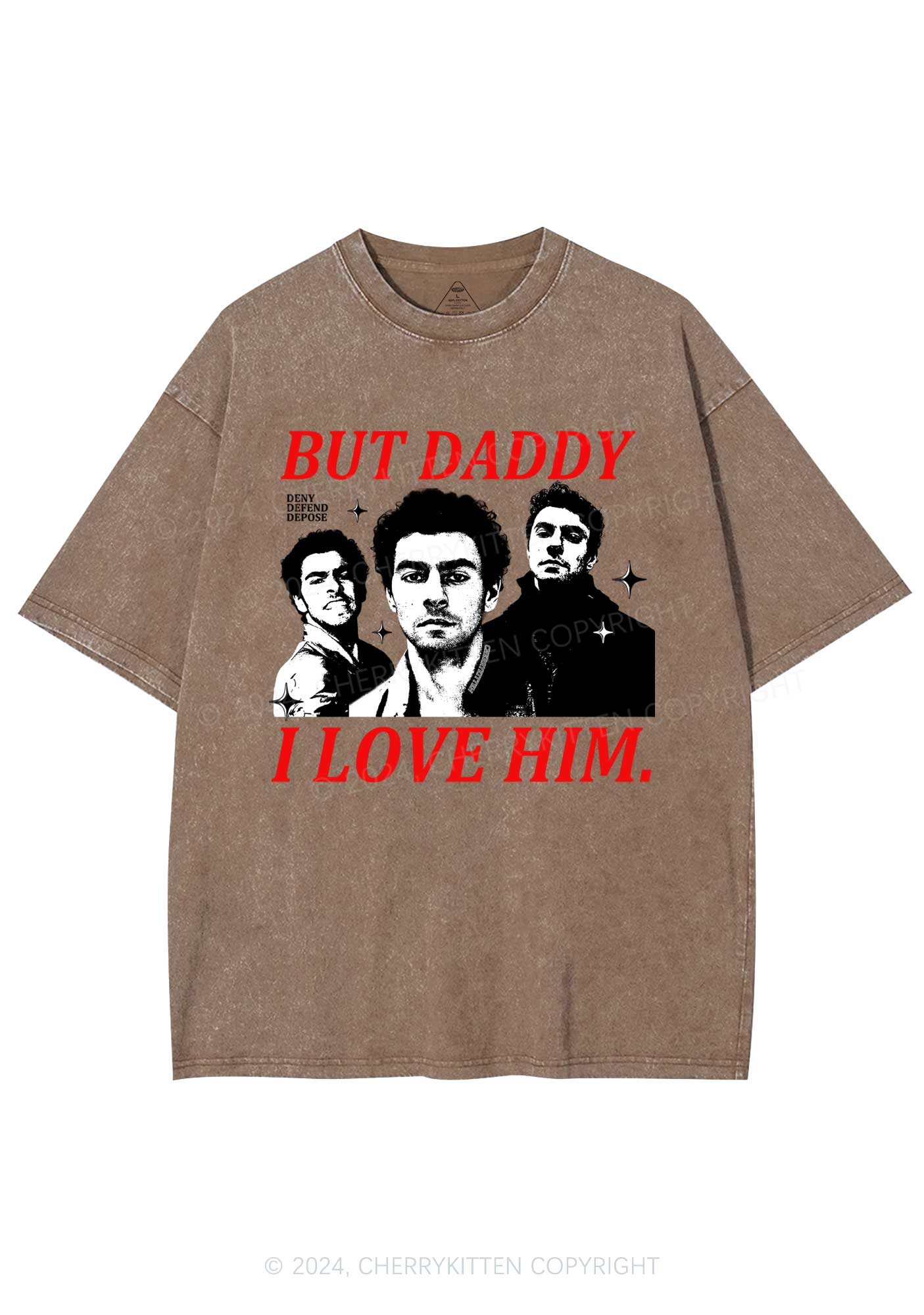 Daddy I Love Luigi Y2K Washed Tee Cherrykitten - Image 7