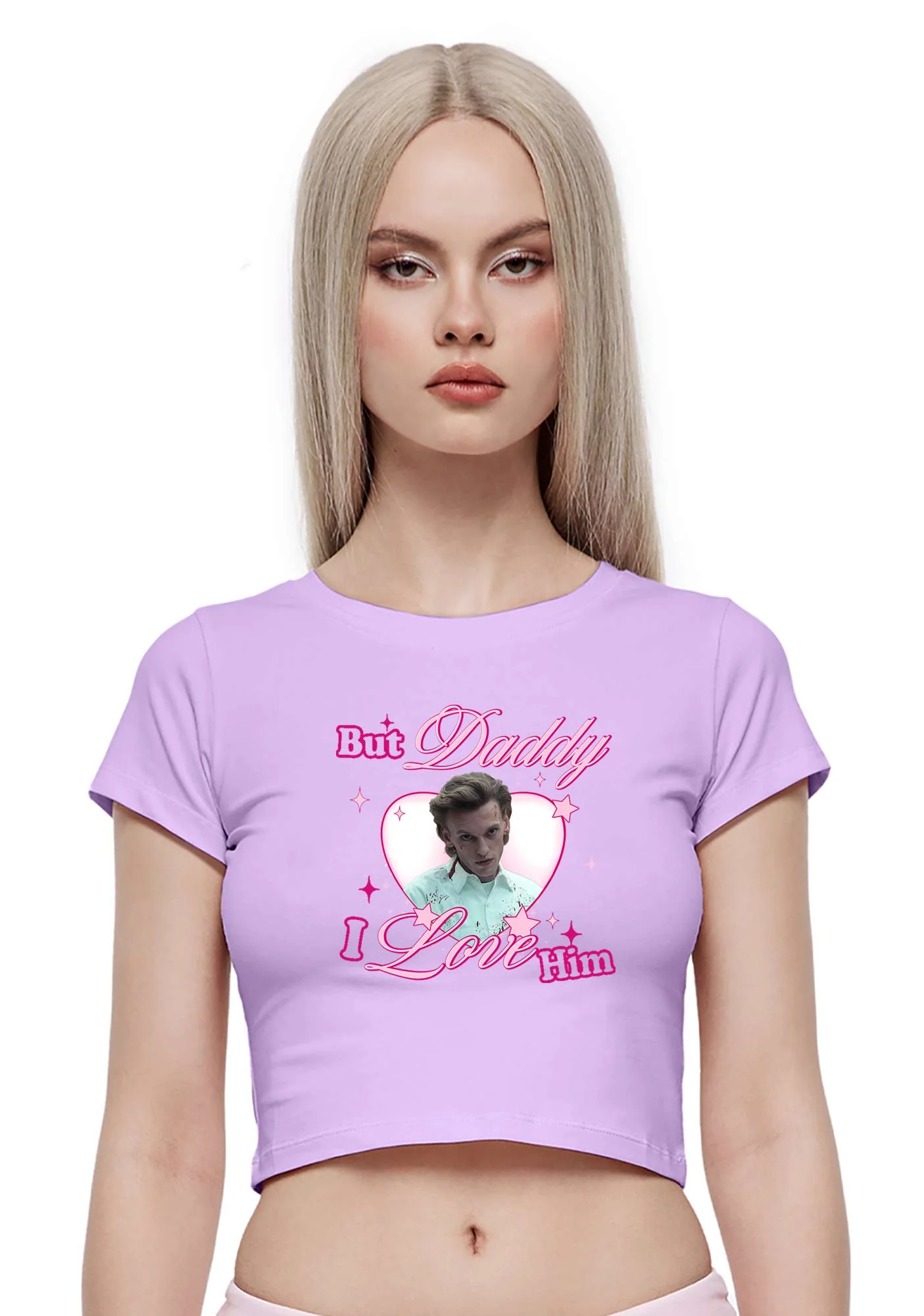 Daddy I Love Number One Y2K Baby Tee Cherrykitten - Image 2