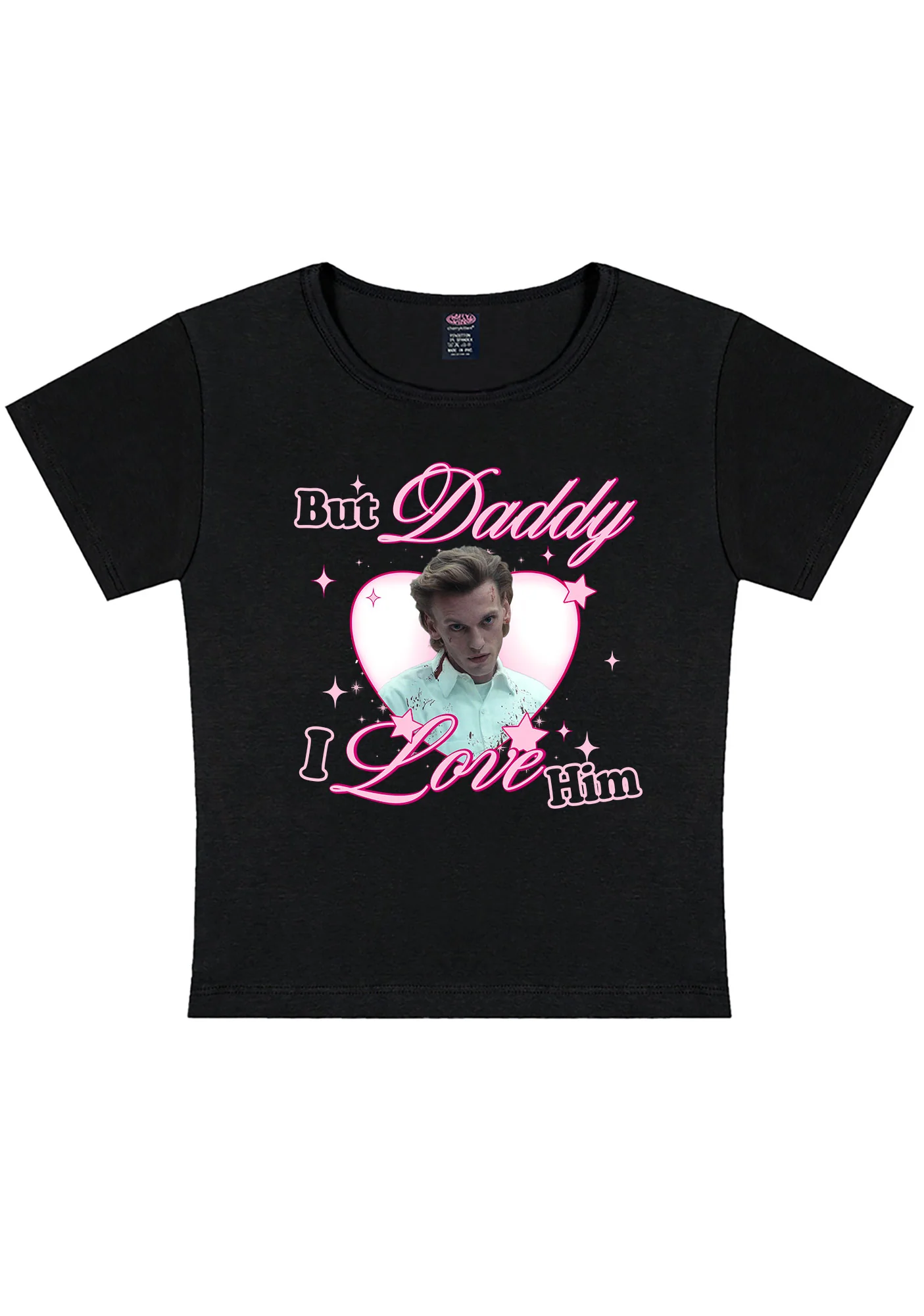 Daddy I Love Number One Y2K Baby Tee Cherrykitten - Image 3