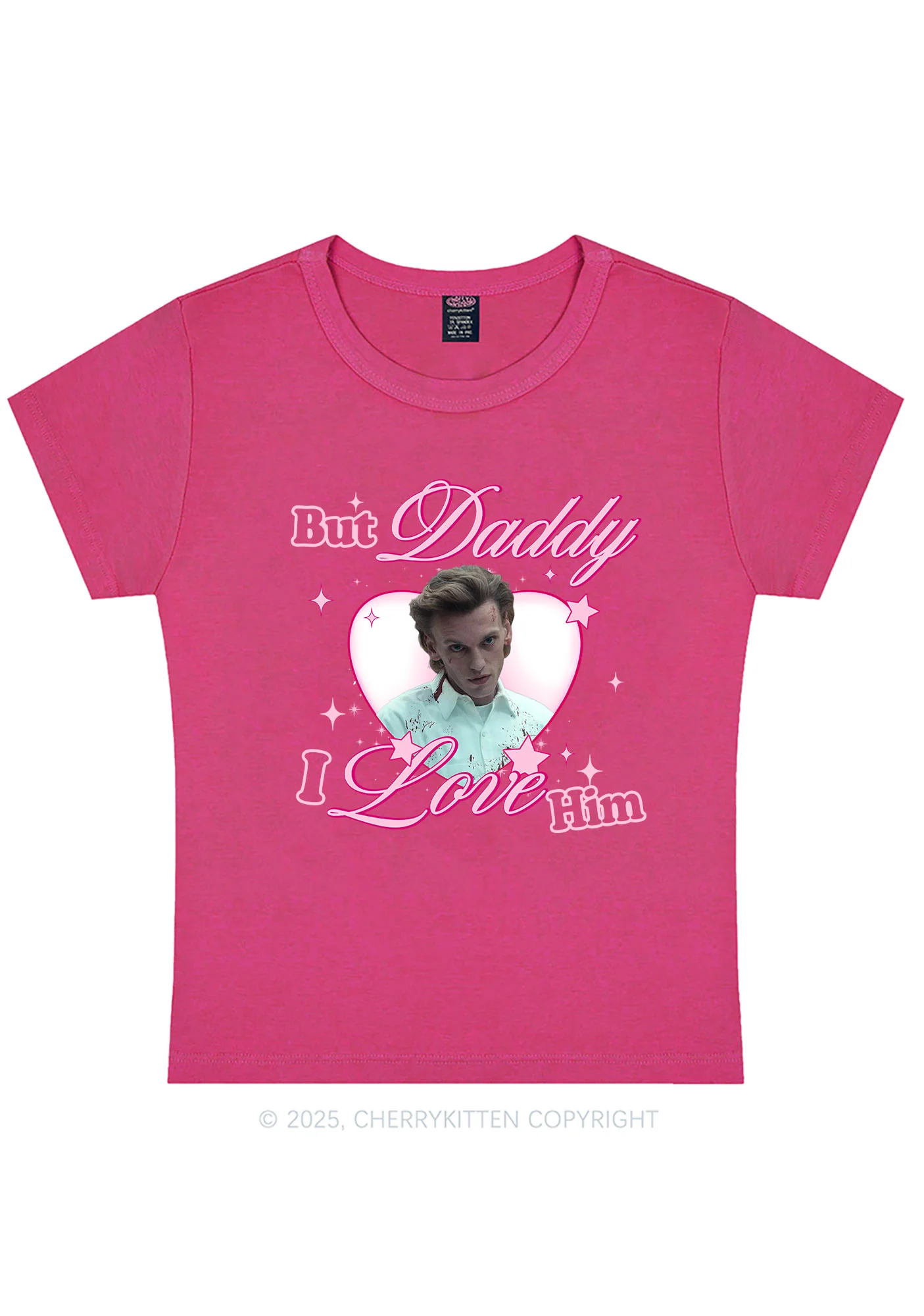 Daddy I Love Number One Y2K Baby Tee Cherrykitten - Image 5