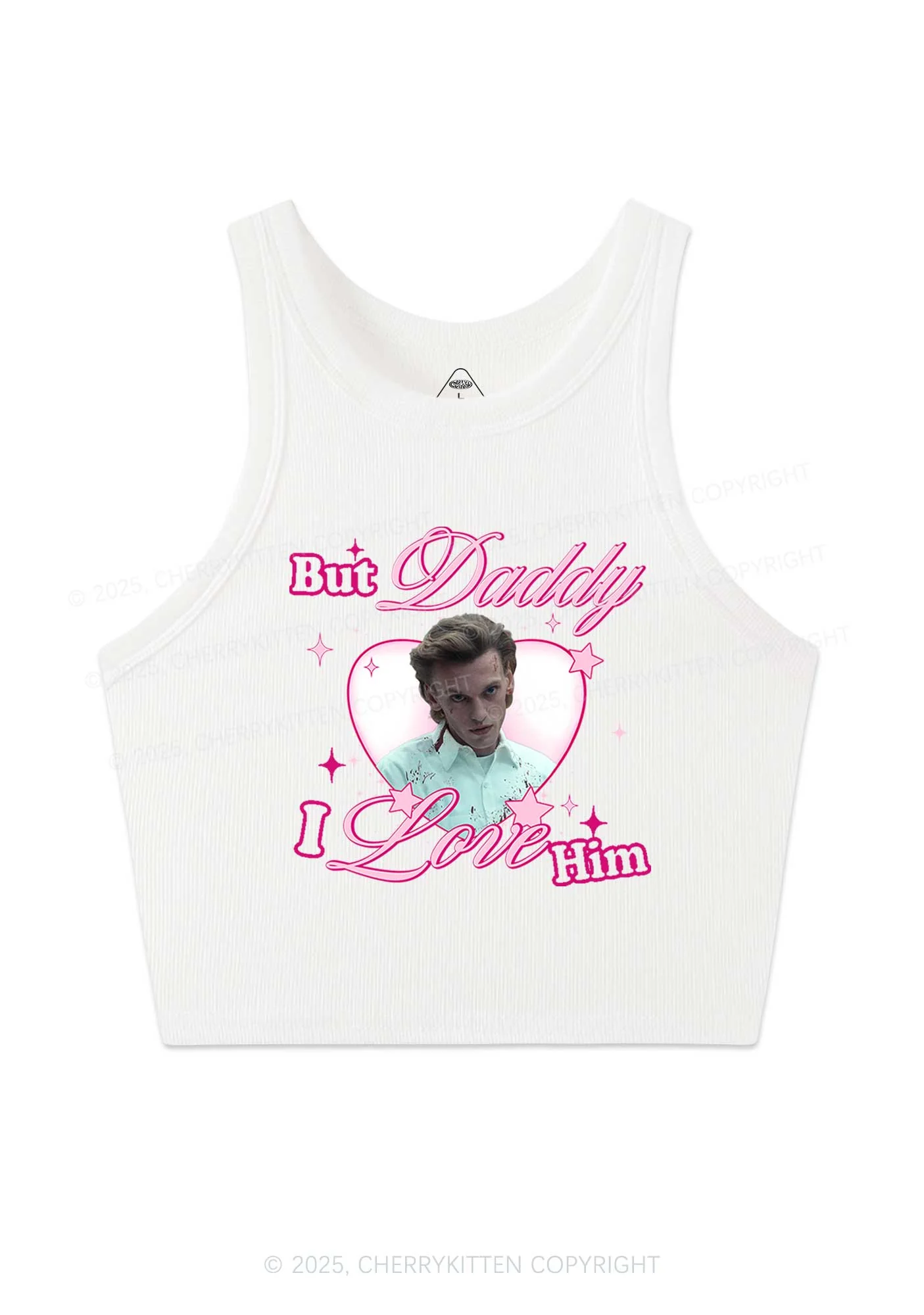 Daddy I Love Number One Y2K Crop Tank Top Cherrykitten - Image 4
