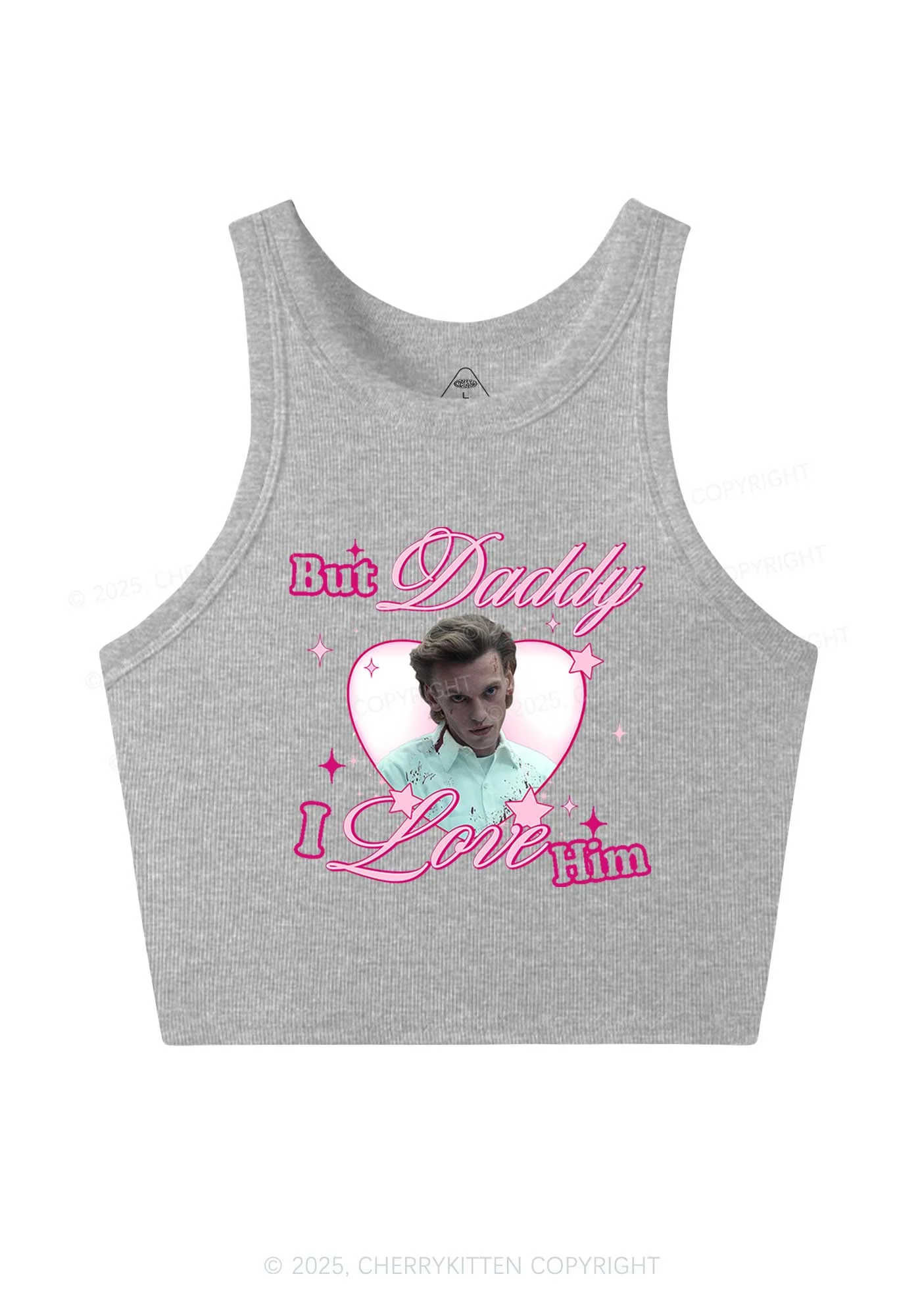 Daddy I Love Number One Y2K Crop Tank Top Cherrykitten - Image 5