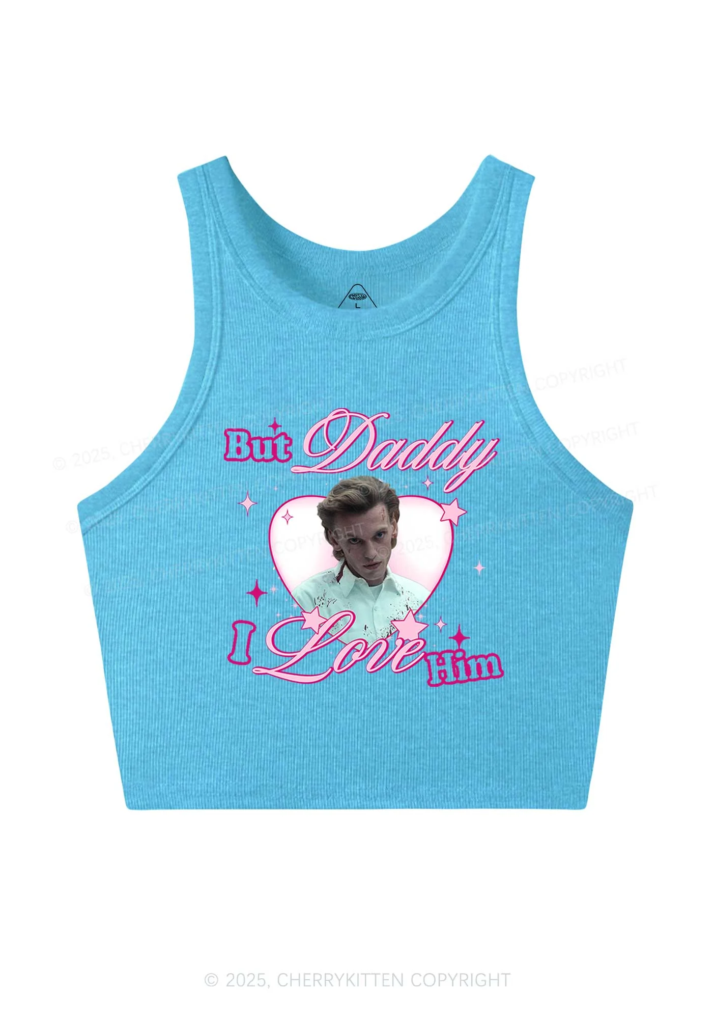 Daddy I Love Number One Y2K Crop Tank Top Cherrykitten - Image 9