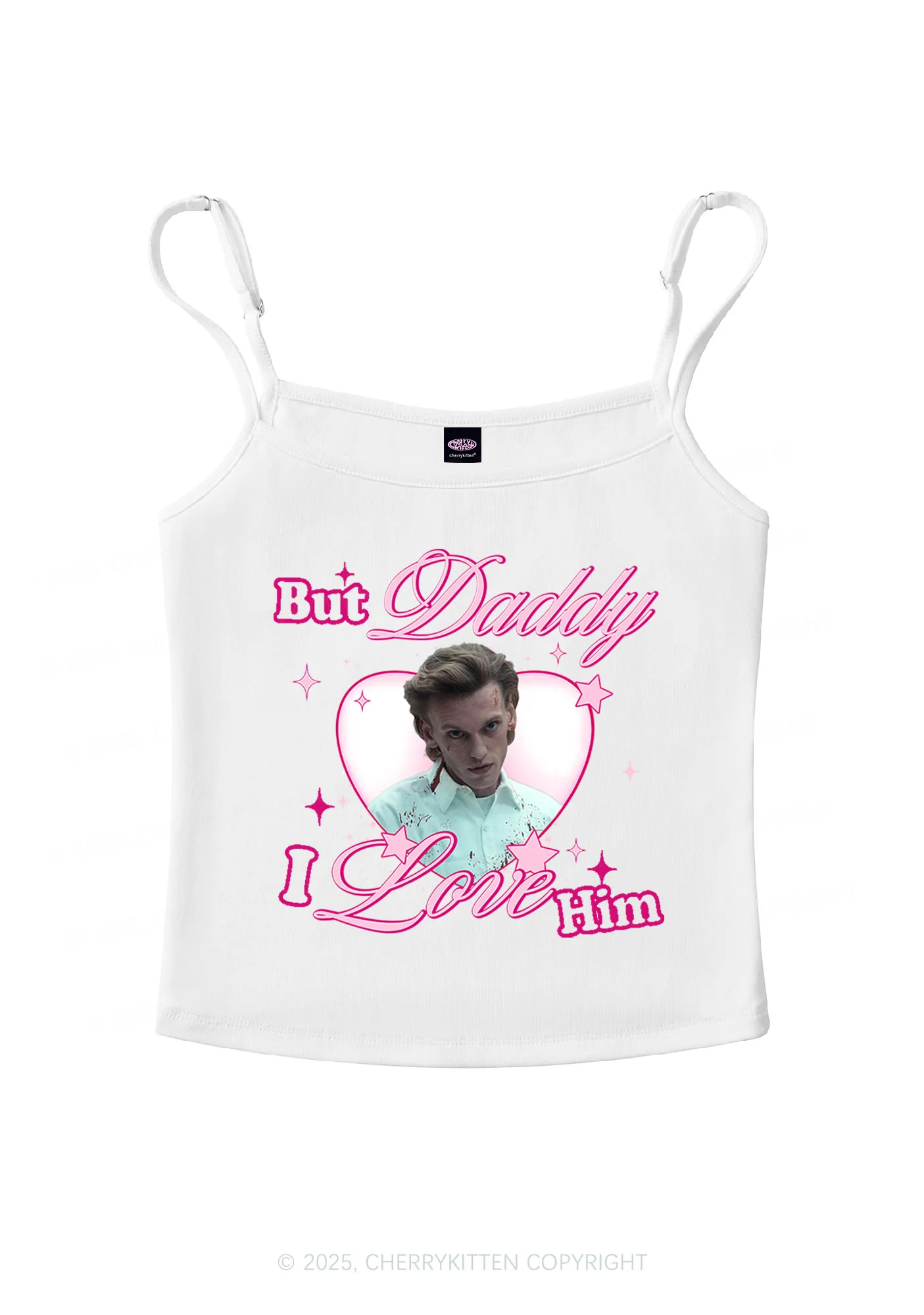 Daddy I Love Number One Y2K Spaghetti Strap Cami Cherrykitten - Image 11
