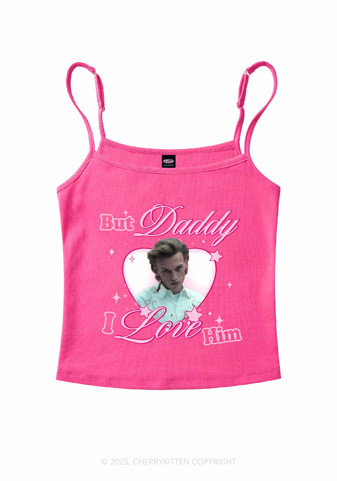 Daddy I Love Number One Y2K Spaghetti Strap Cami Cherrykitten - Image 5