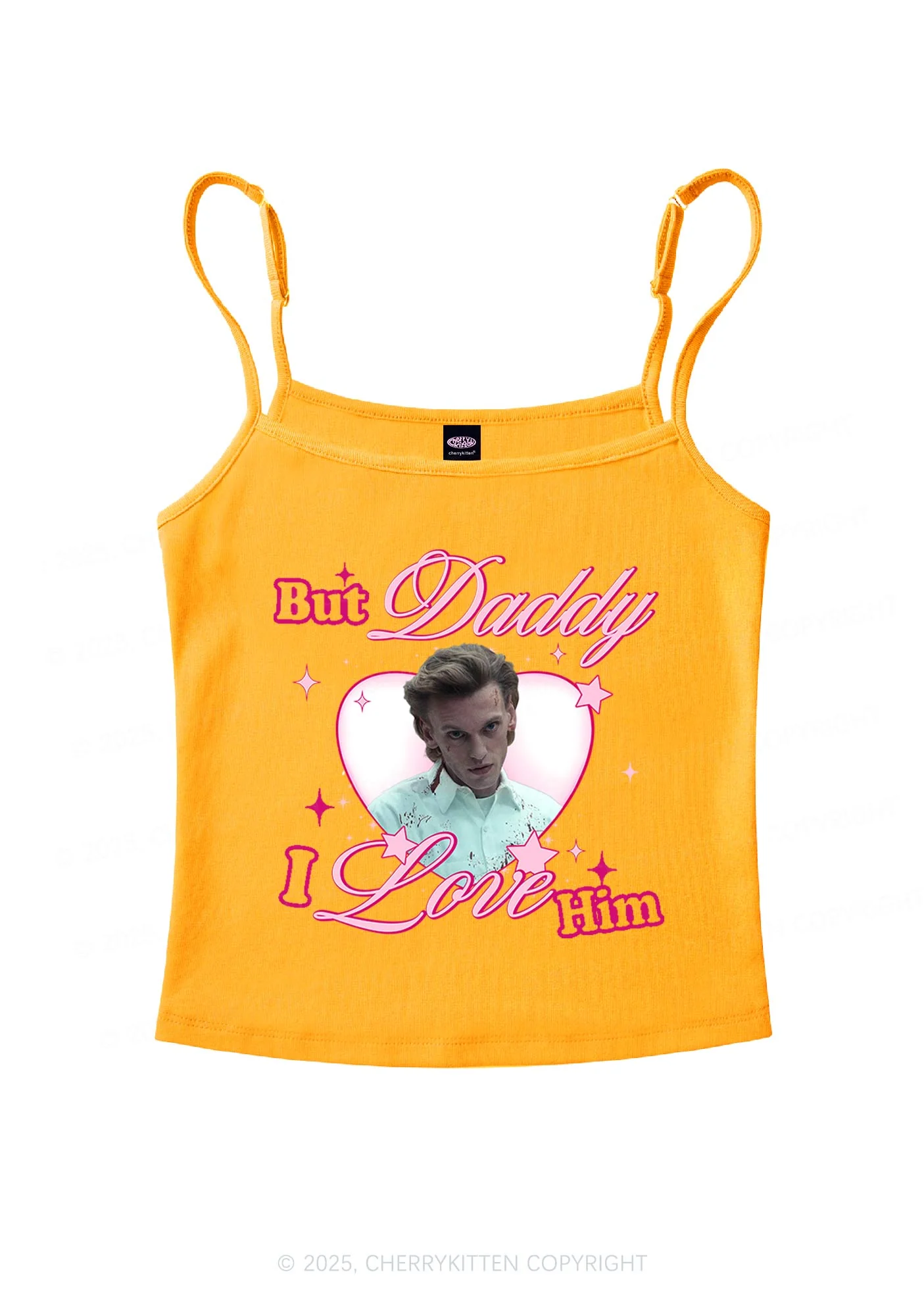 Daddy I Love Number One Y2K Spaghetti Strap Cami Cherrykitten - Image 6