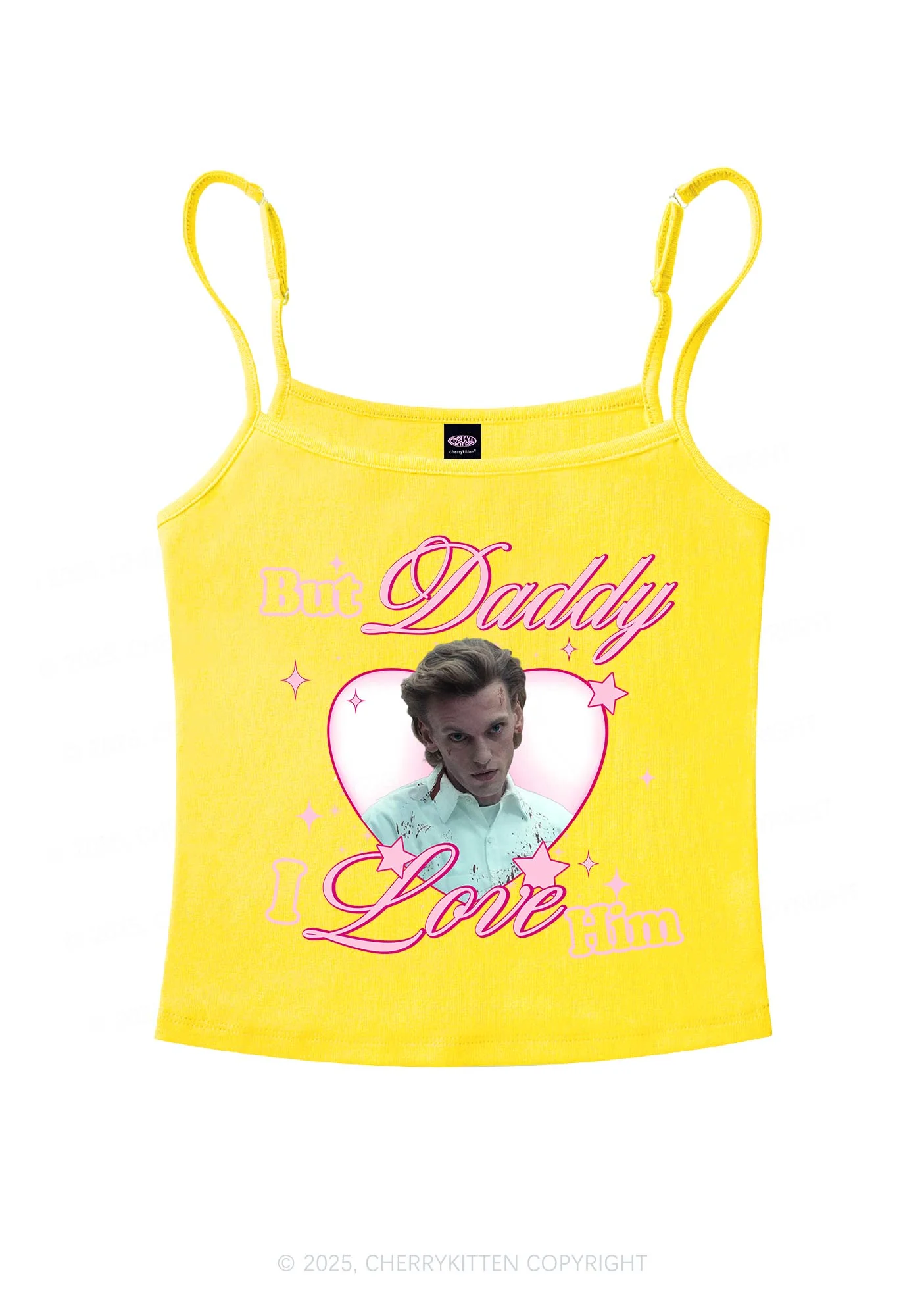 Daddy I Love Number One Y2K Spaghetti Strap Cami Cherrykitten - Image 7