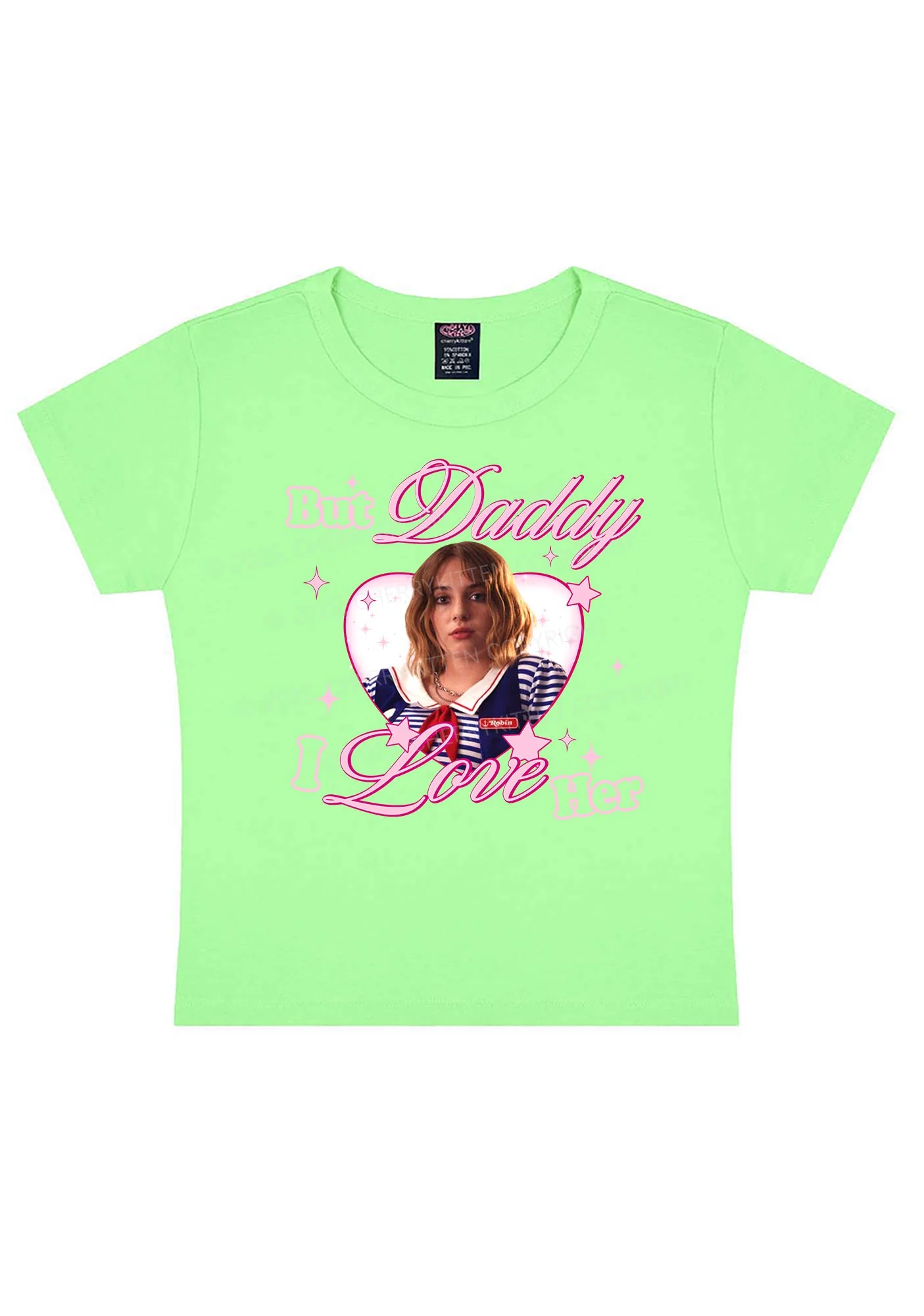 Daddy I Love RB Pride Y2K Baby Tee Cherrykitten - Image 10