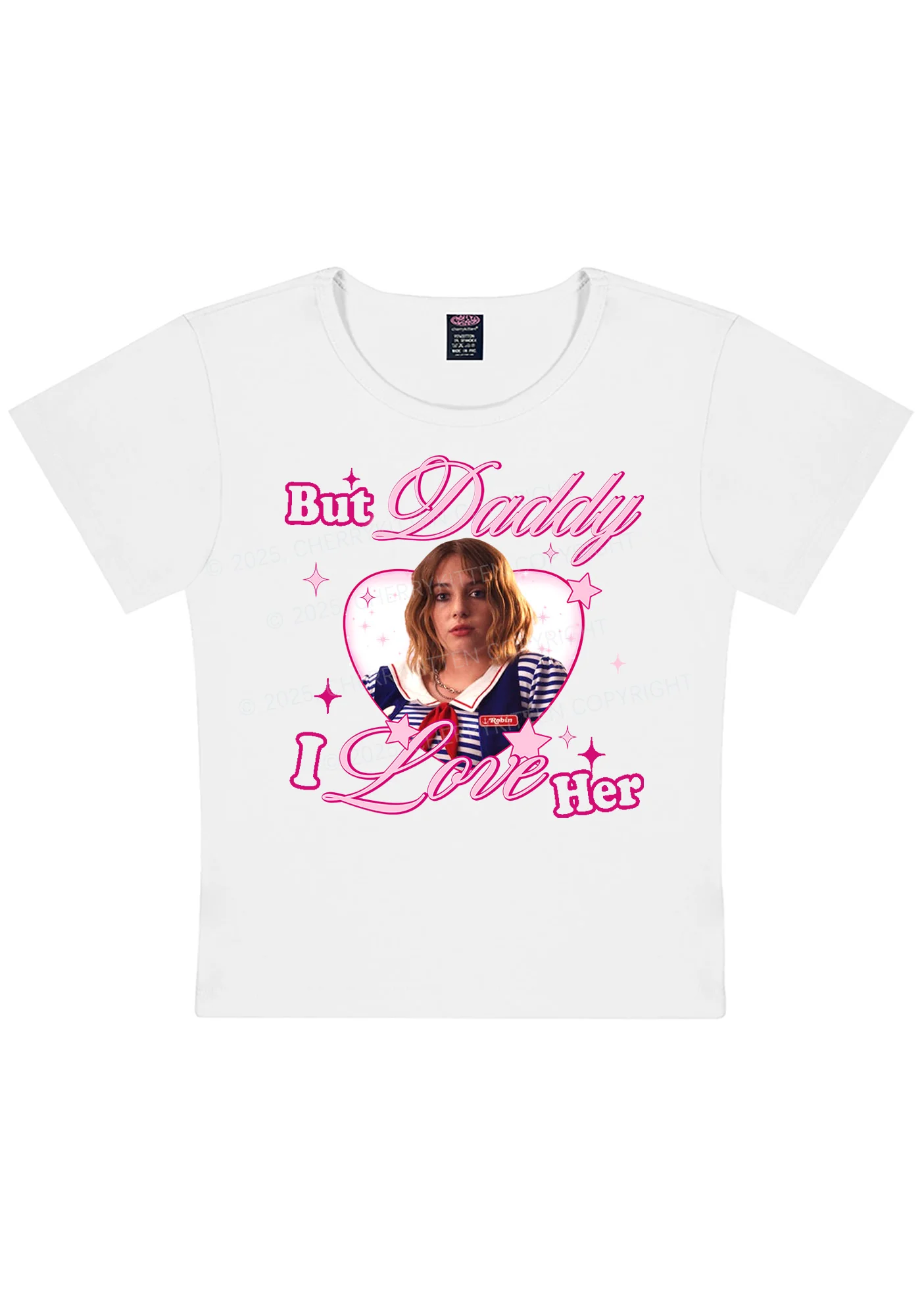 Daddy I Love RB Pride Y2K Baby Tee Cherrykitten - Image 4
