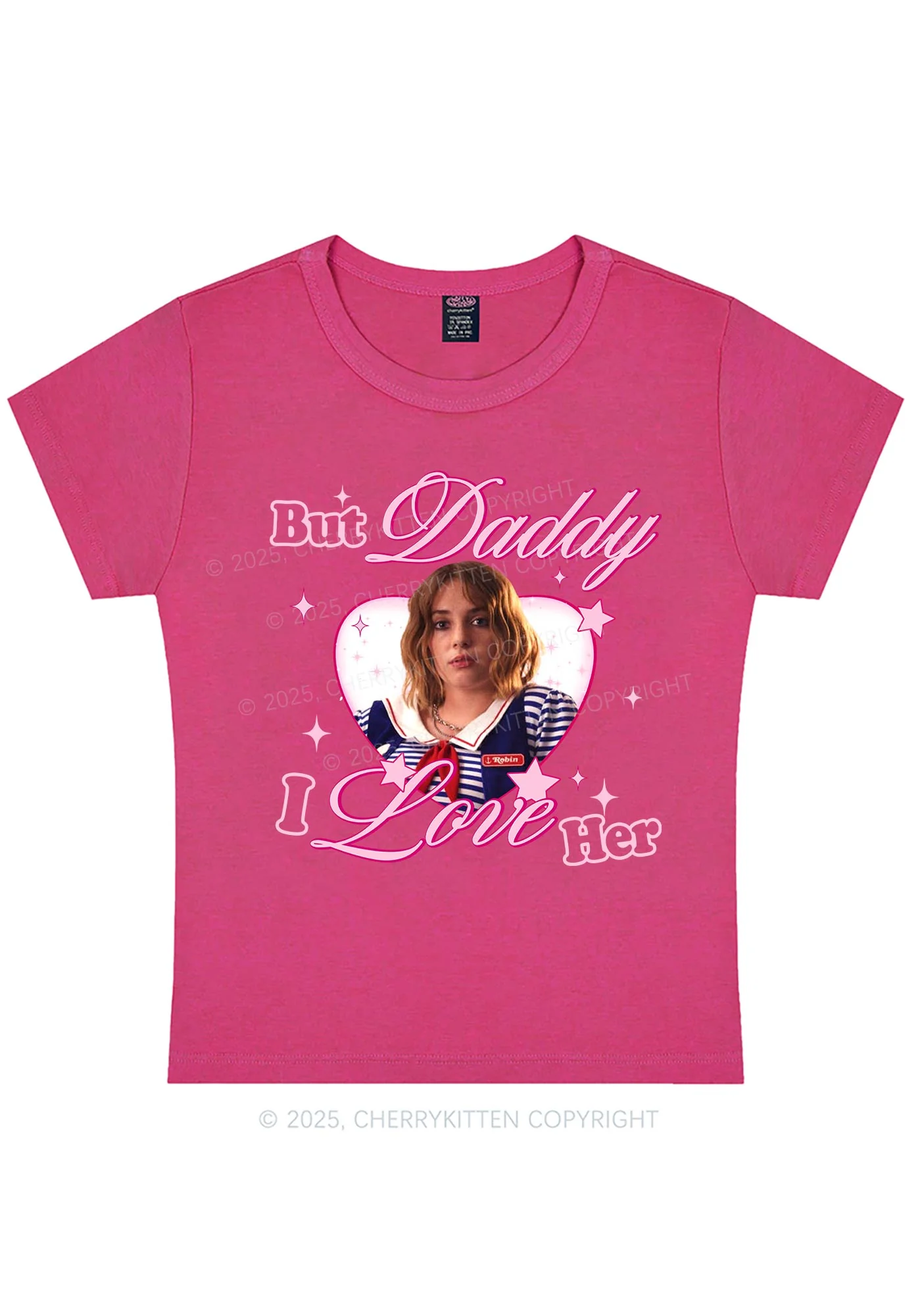 Daddy I Love RB Pride Y2K Baby Tee Cherrykitten - Image 5