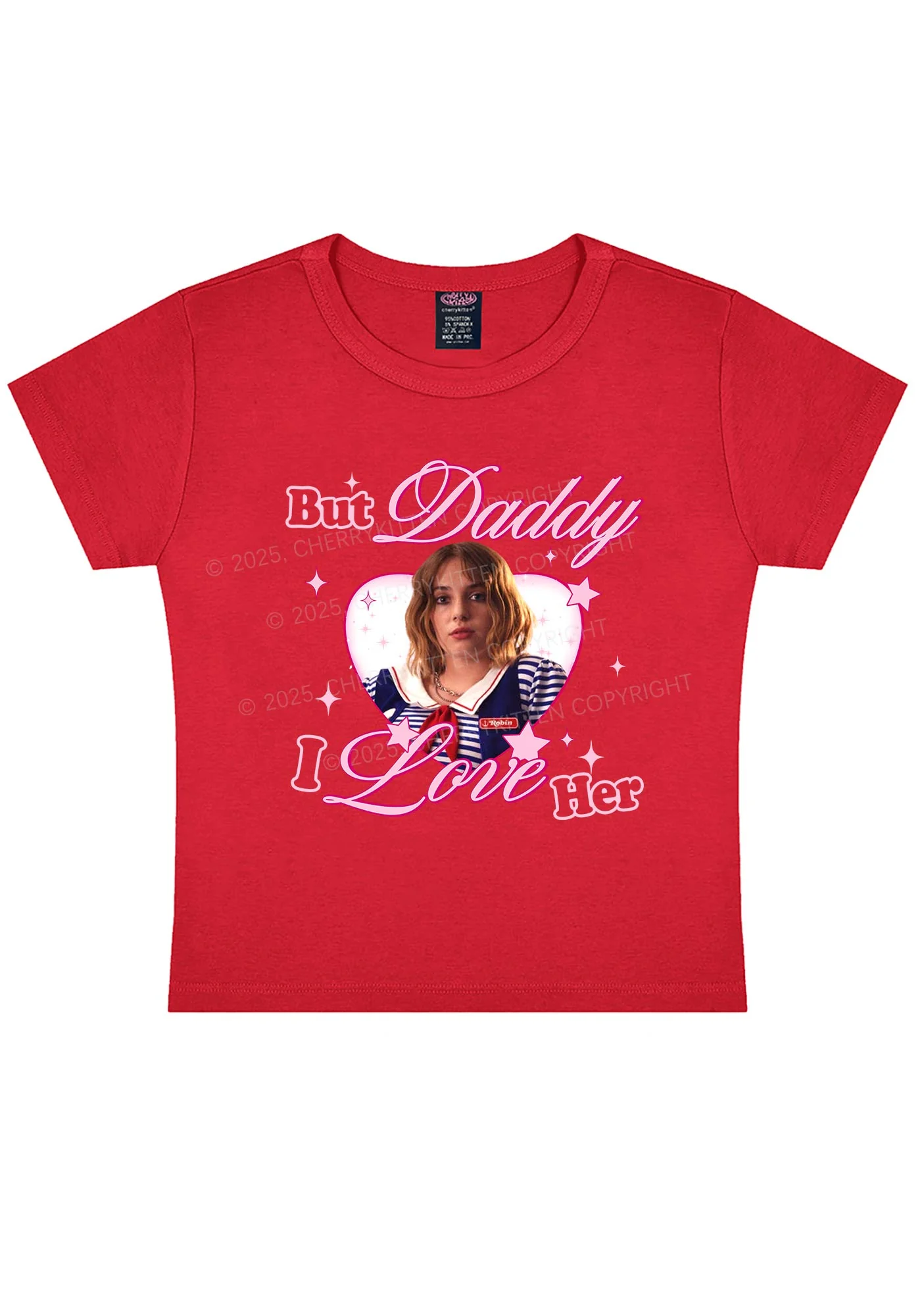 Daddy I Love RB Pride Y2K Baby Tee Cherrykitten - Image 6