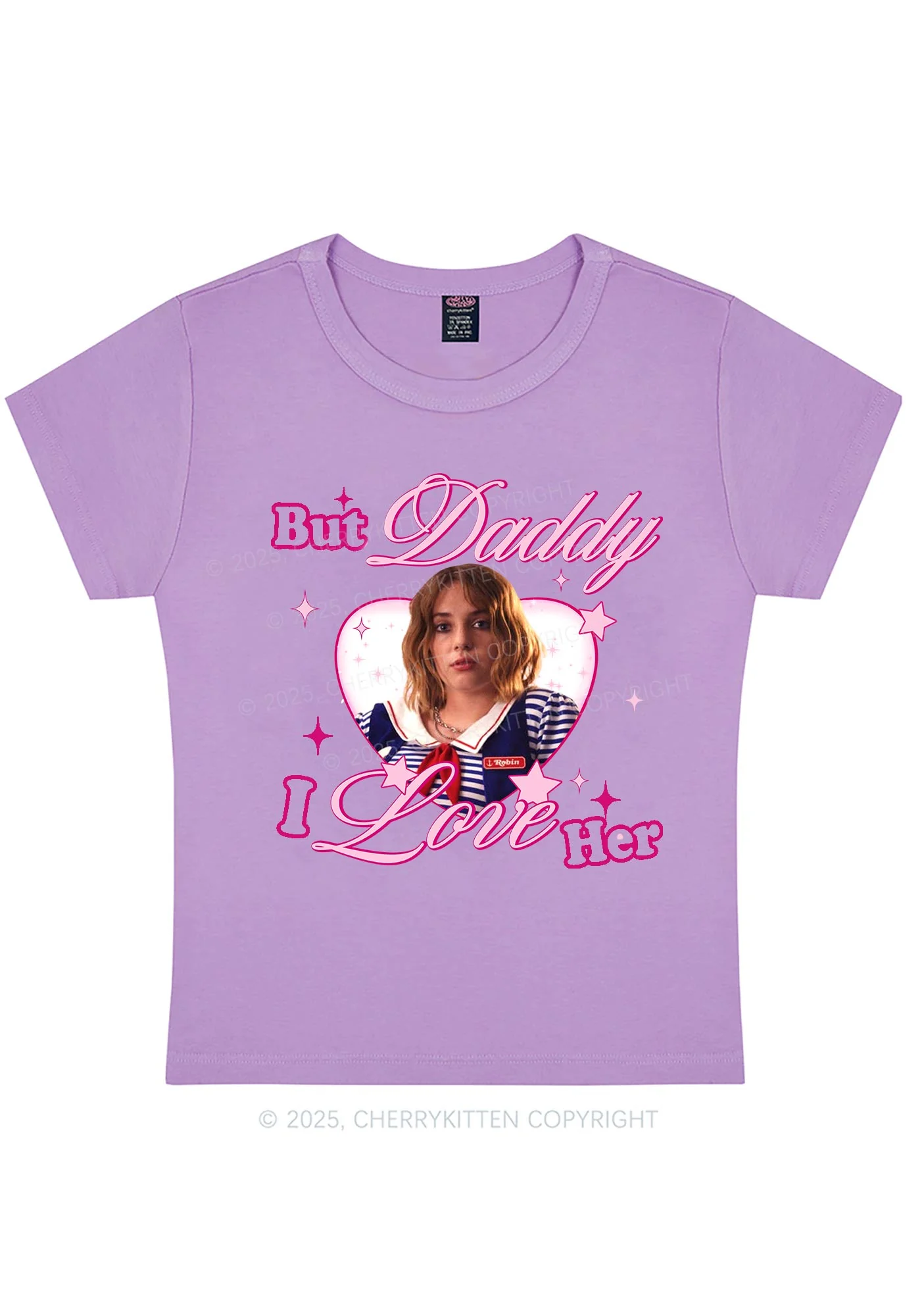 Daddy I Love RB Pride Y2K Baby Tee Cherrykitten - Image 7