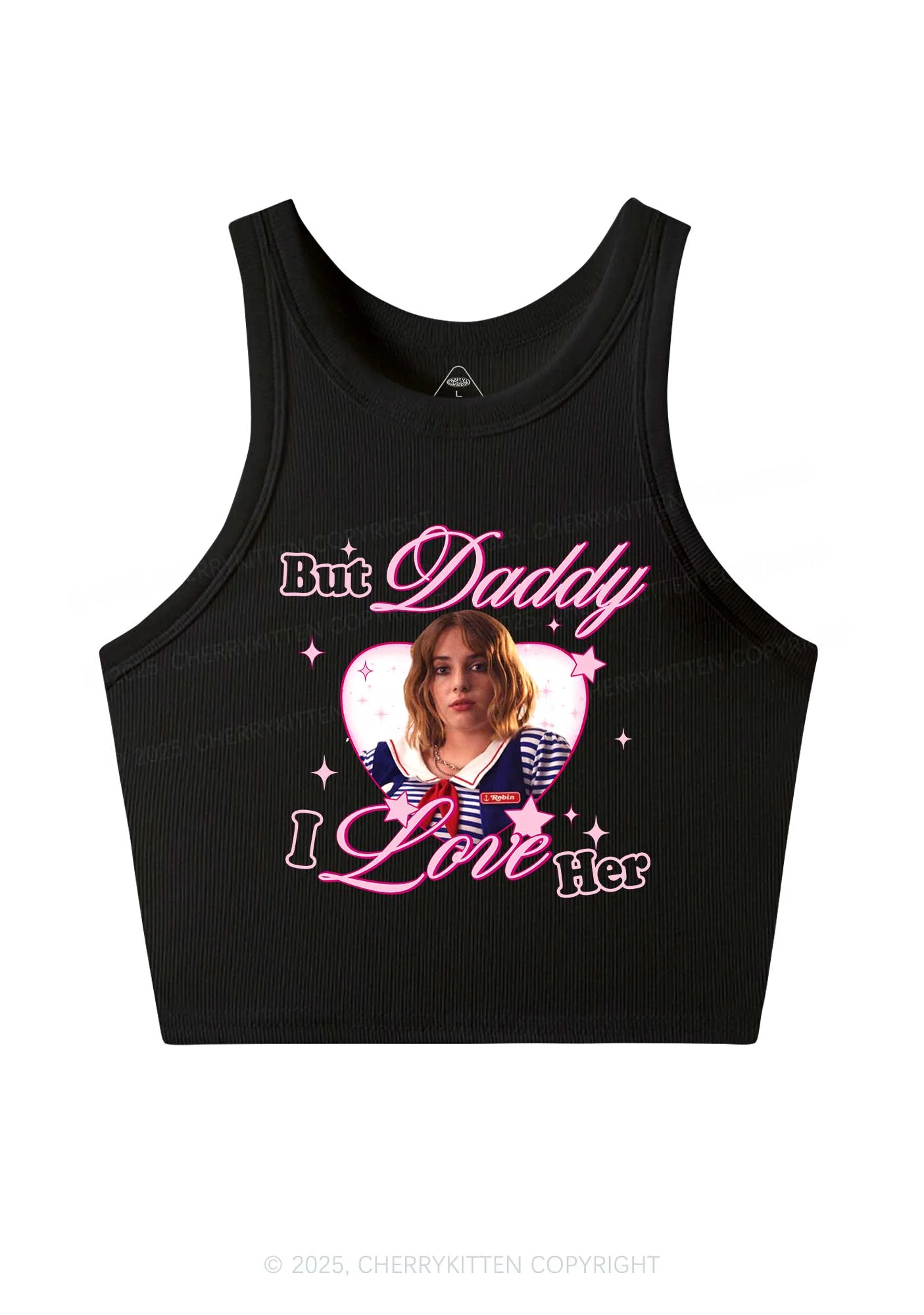 Daddy I Love RB Pride Y2K Crop Tank Top Cherrykitten - Image 3