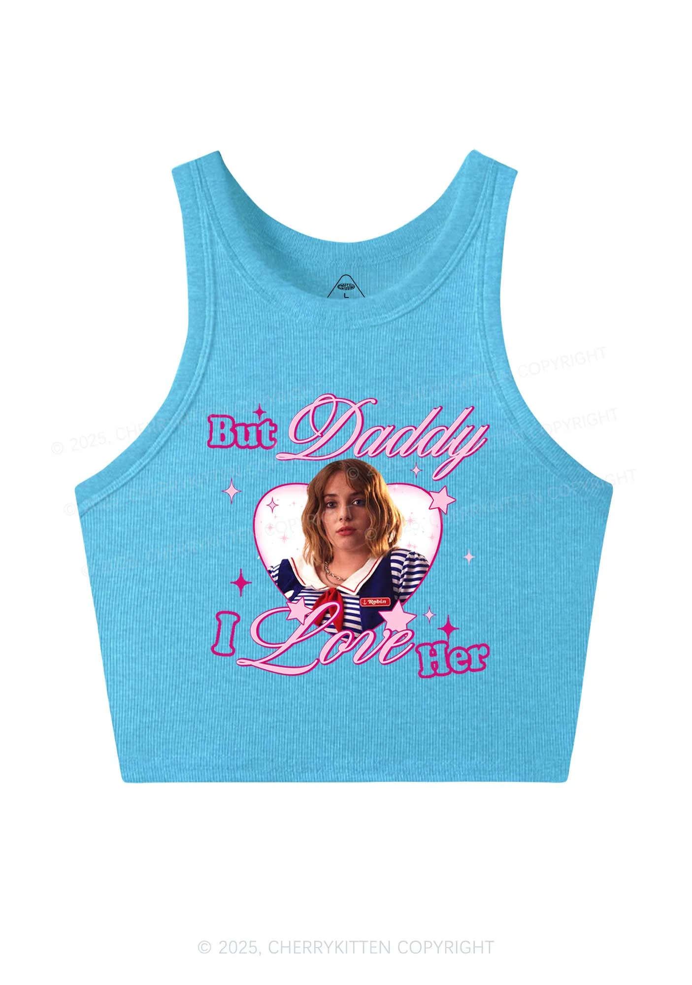 Daddy I Love RB Pride Y2K Crop Tank Top Cherrykitten - Image 4