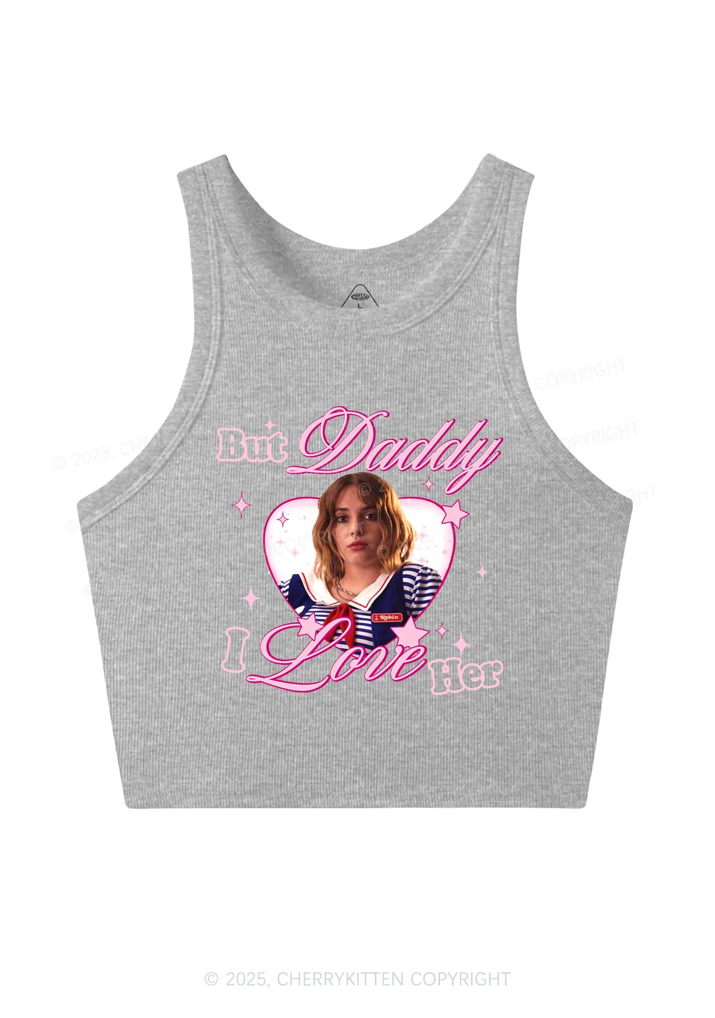 Daddy I Love RB Pride Y2K Crop Tank Top Cherrykitten - Image 5