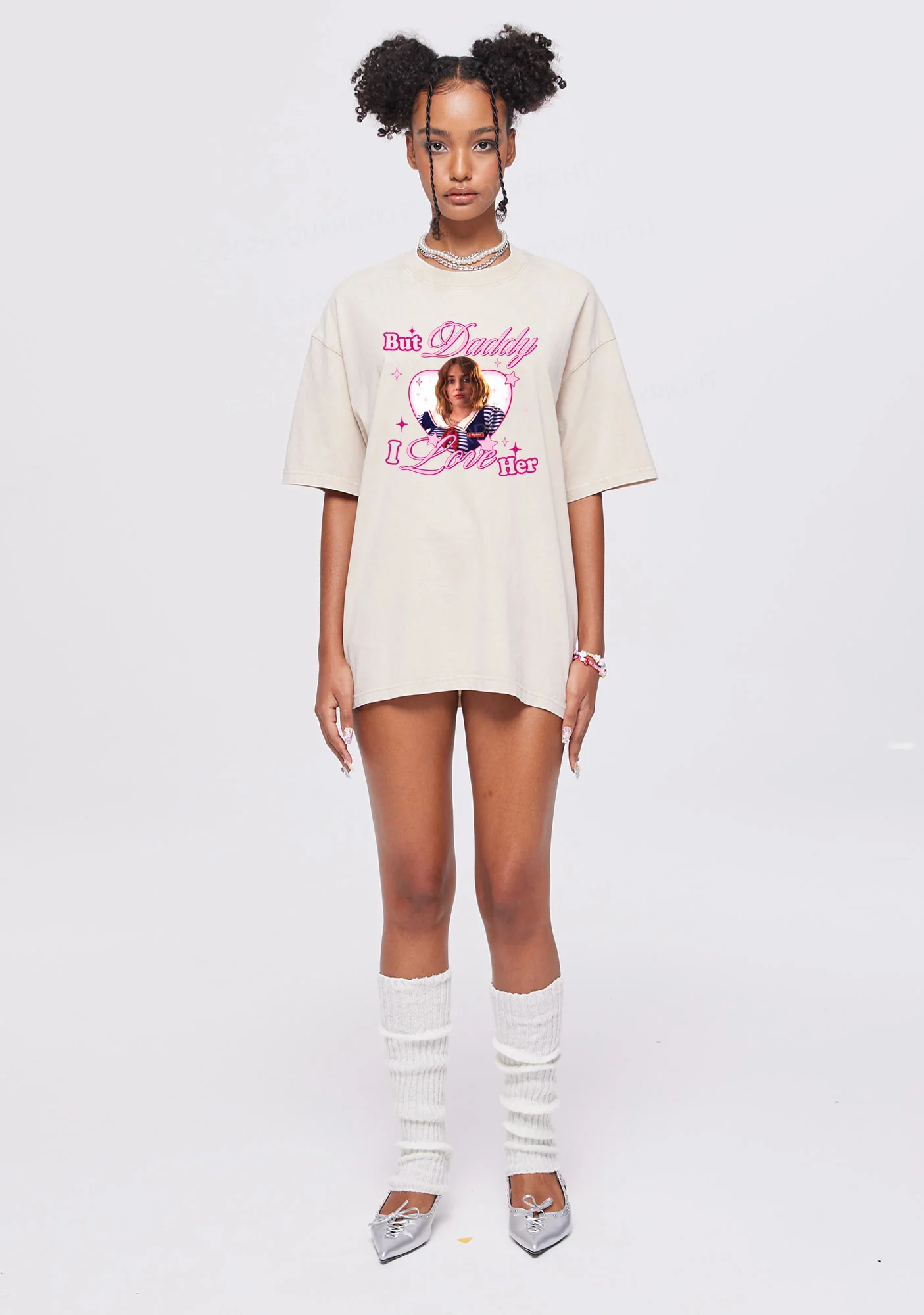 Daddy I Love RB Pride Y2K Shirts Washed Tee Cherrykitten - Image 2