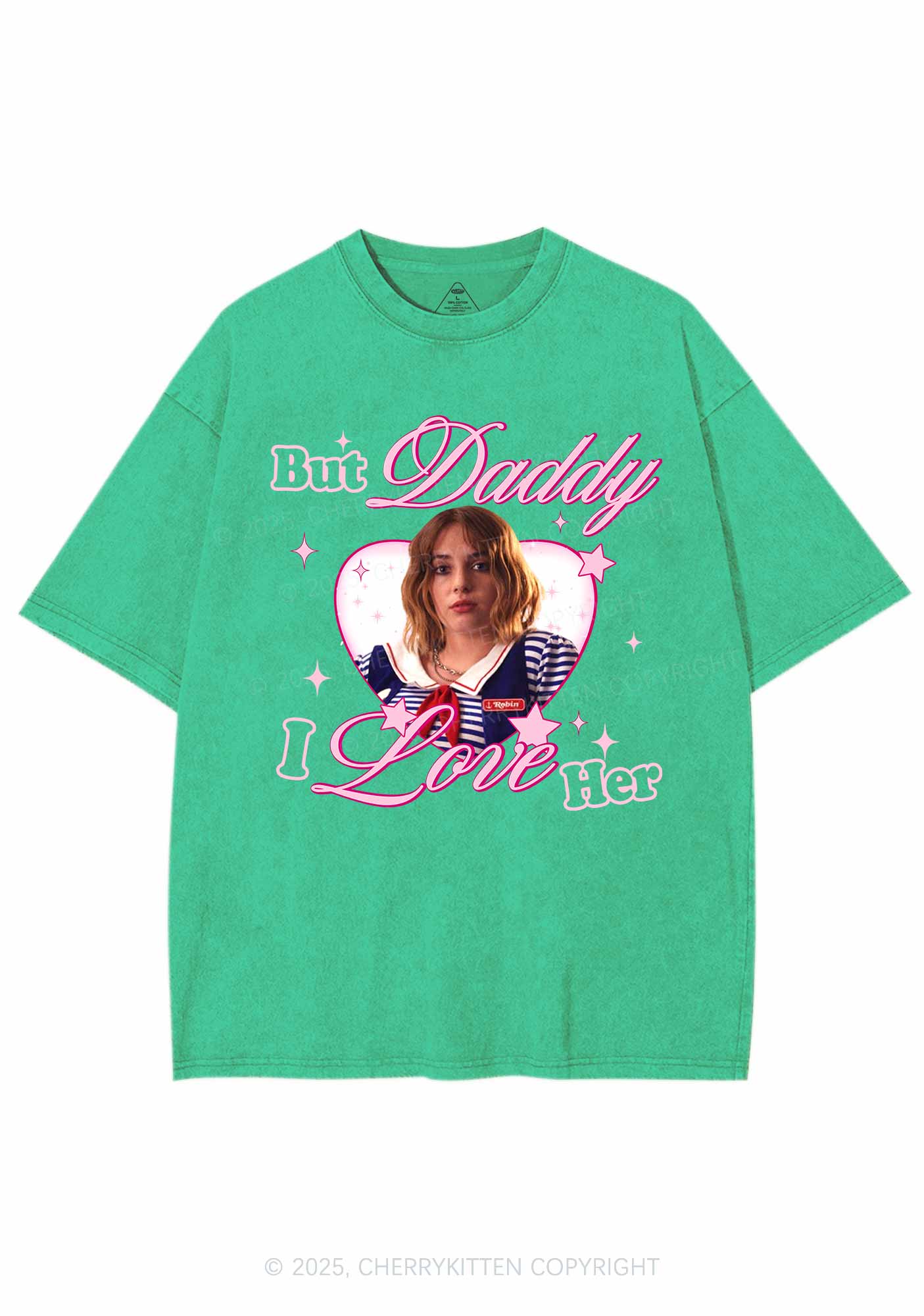 Daddy I Love RB Pride Y2K Shirts Washed Tee Cherrykitten - Image 6