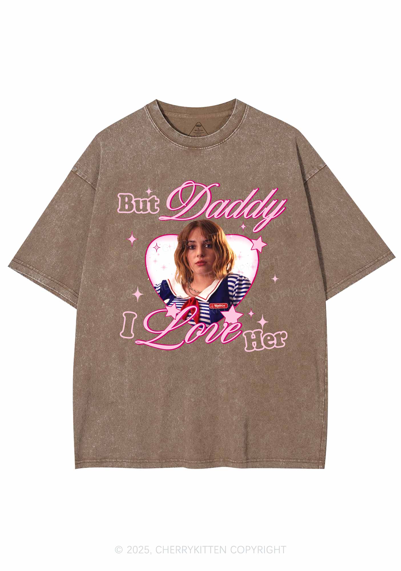 Daddy I Love RB Pride Y2K Shirts Washed Tee Cherrykitten - Image 7