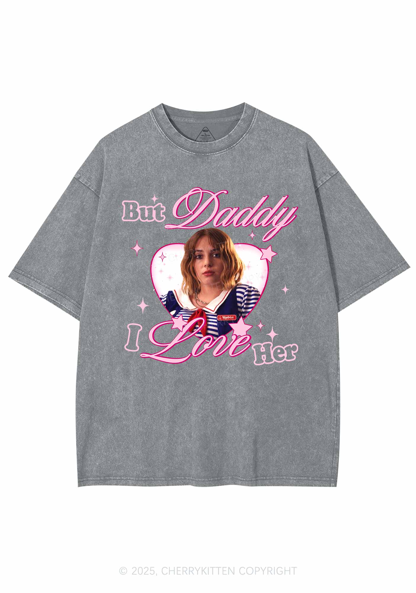 Daddy I Love RB Pride Y2K Shirts Washed Tee Cherrykitten - Image 8